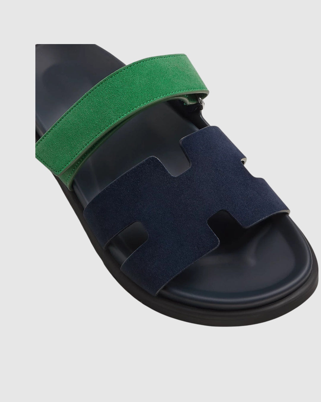 Hermes Sandal Chypre Marine / Vert Jungle