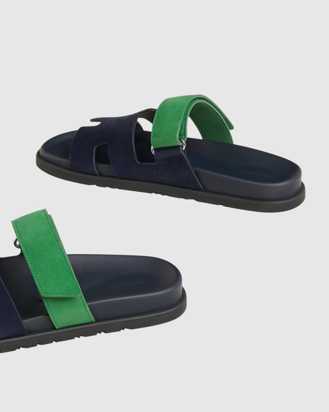Hermes Sandal Chypre Marine / Vert Jungle