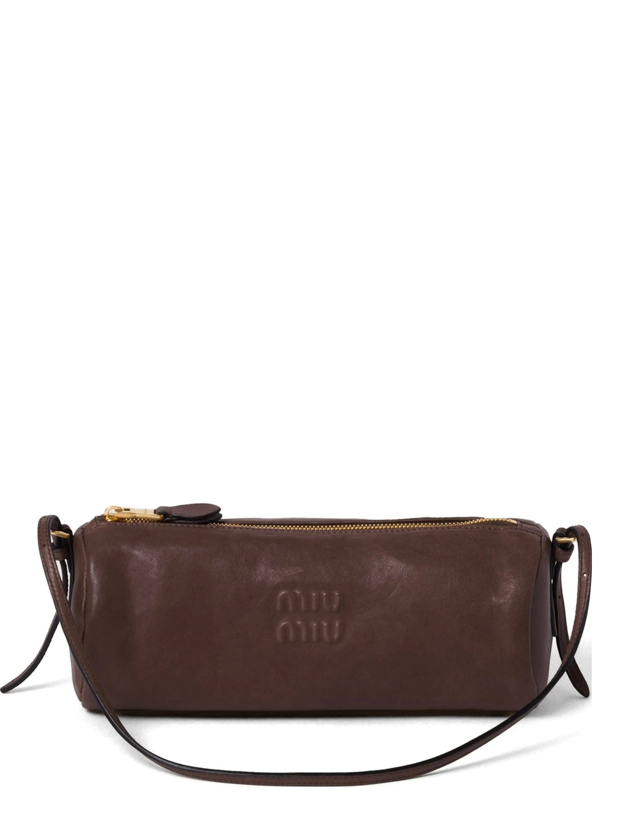 Miu Miu logo - embossed leather pouch
