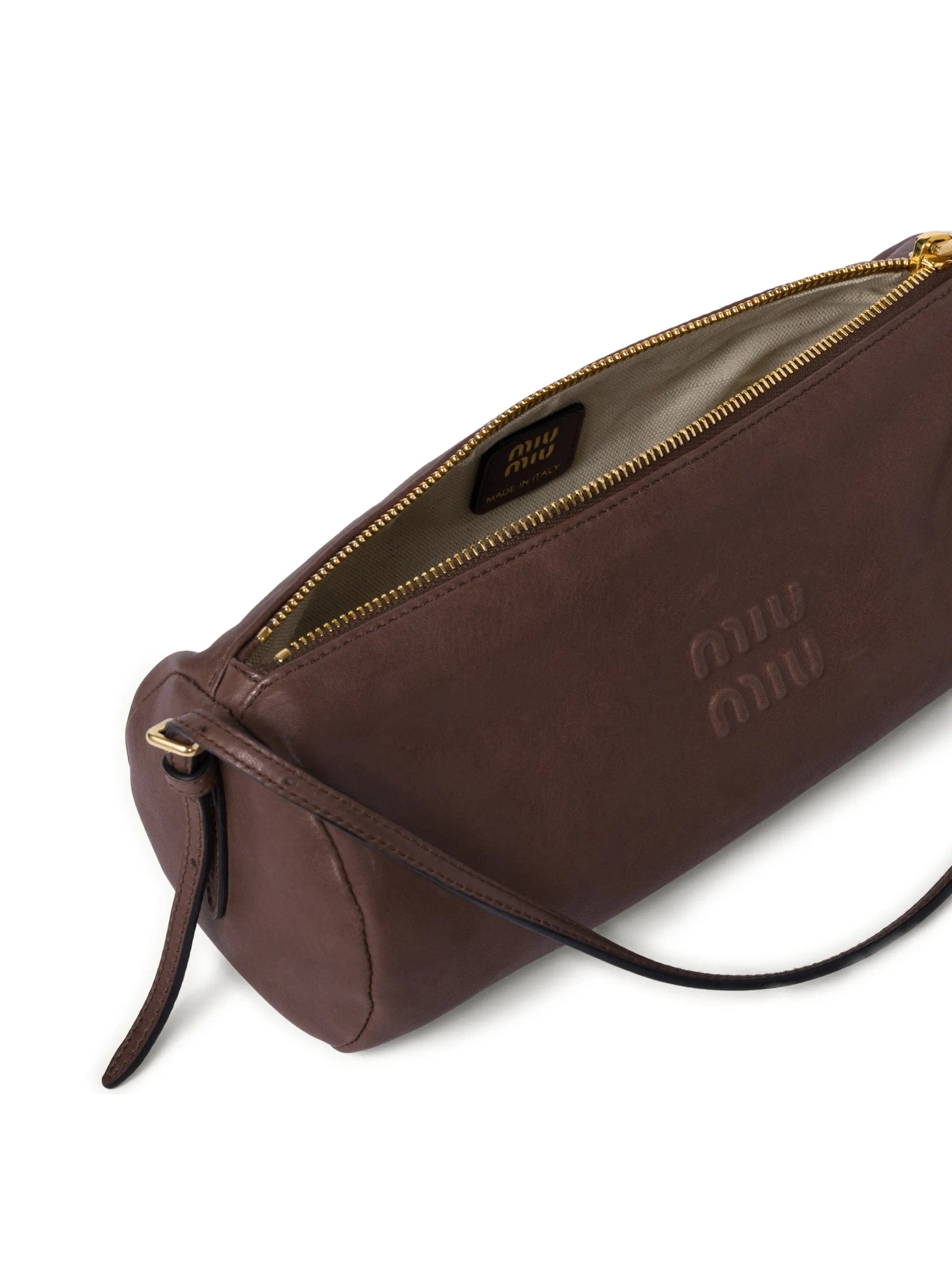 Miu Miu logo - embossed leather pouch