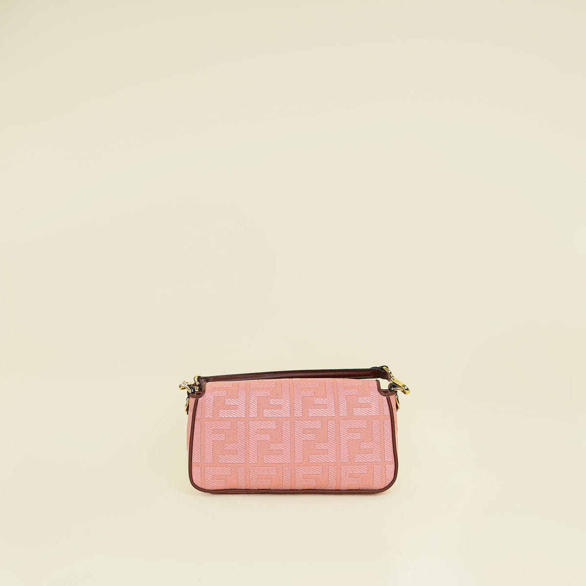 Fendi Bicolor FF Embroidery Baguette Medium Bag