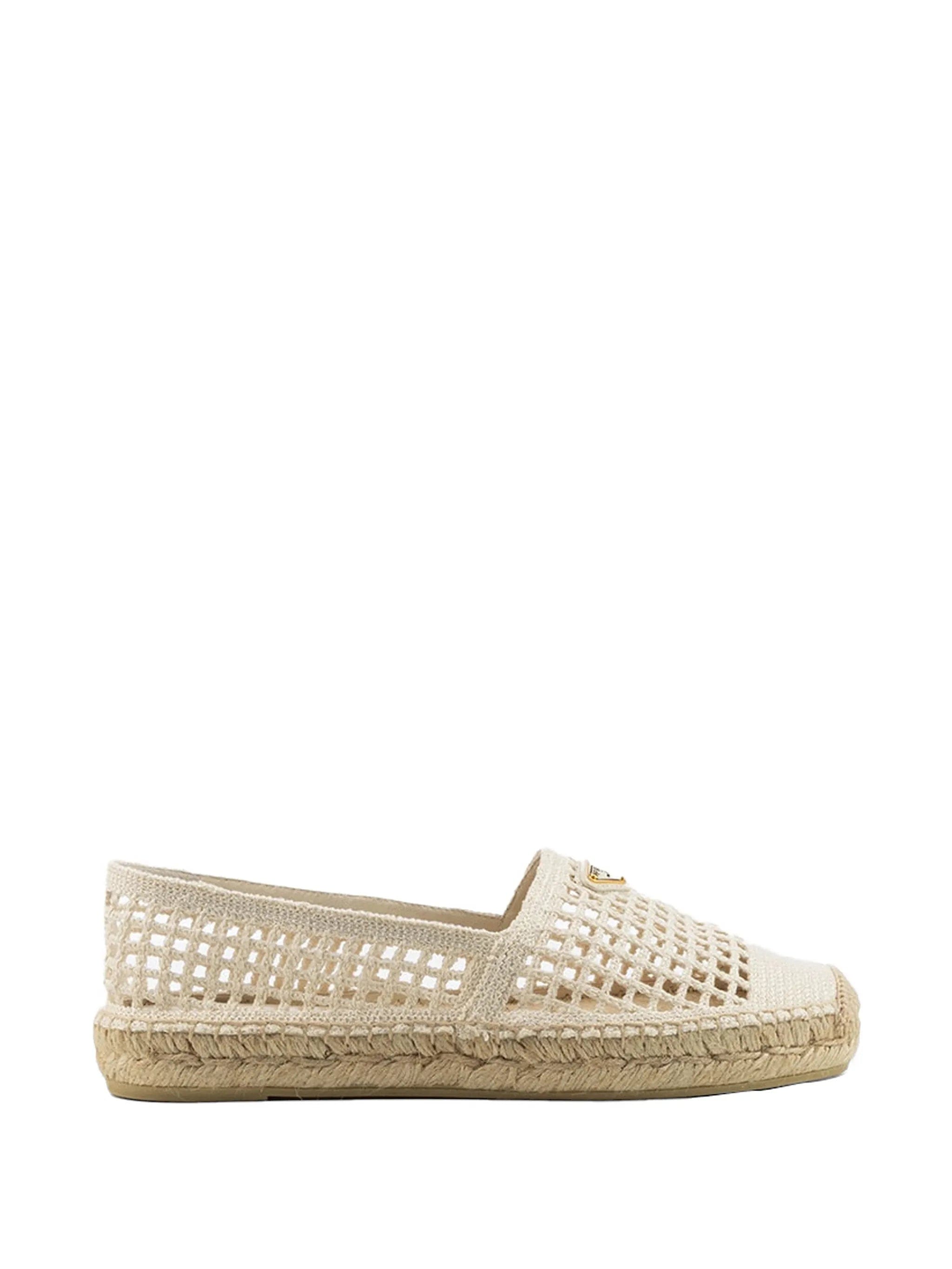 Prada crochet - knit logo - plaque espadrilles