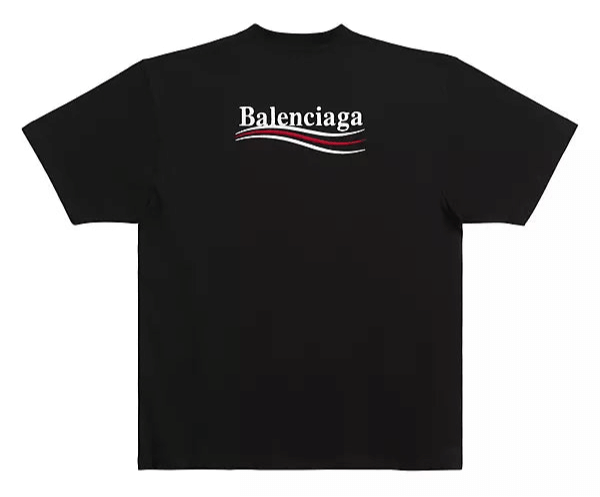 Balenciaga Political Campaign Logo T - Shirt Black