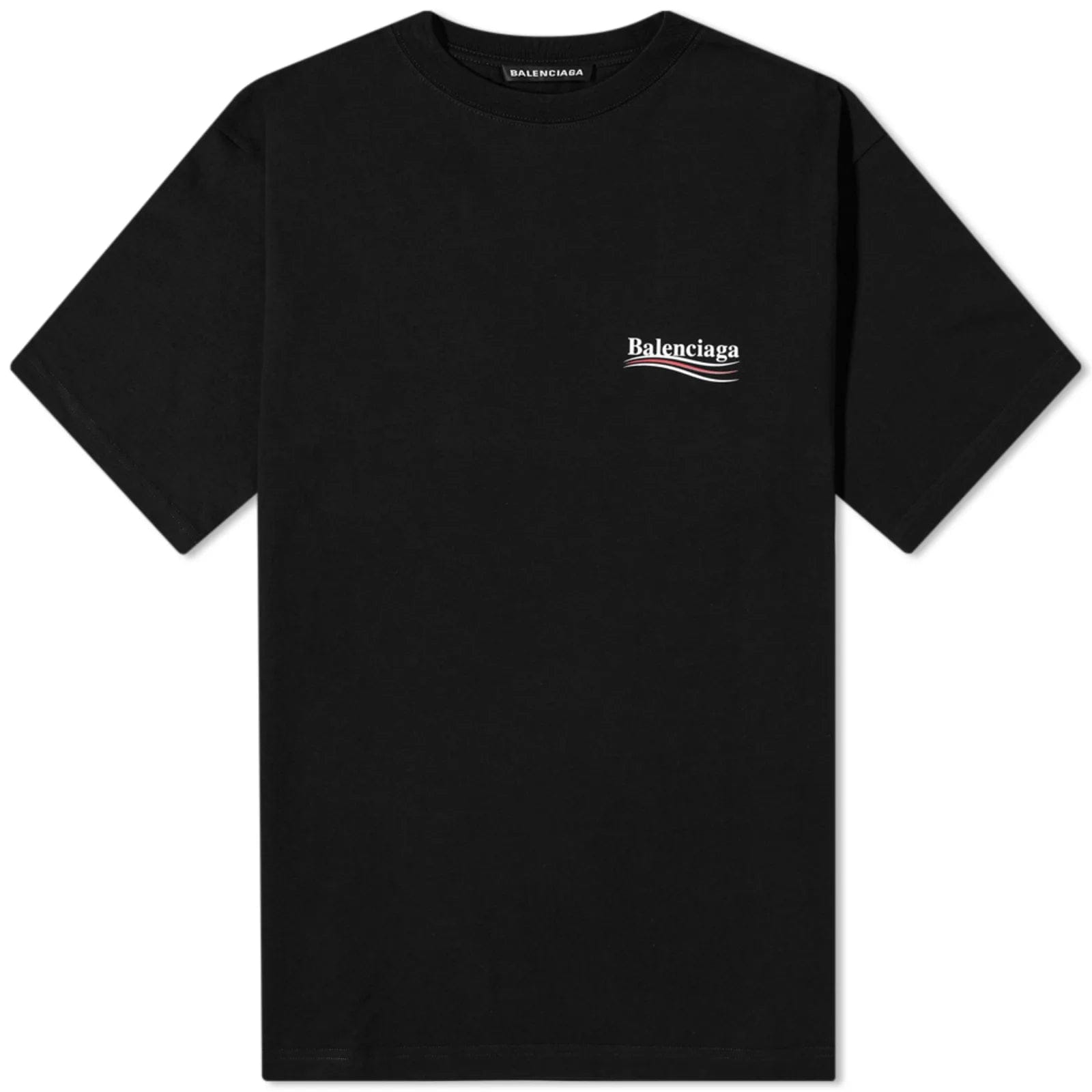 Balenciaga Political Campaign Logo T - Shirt Black