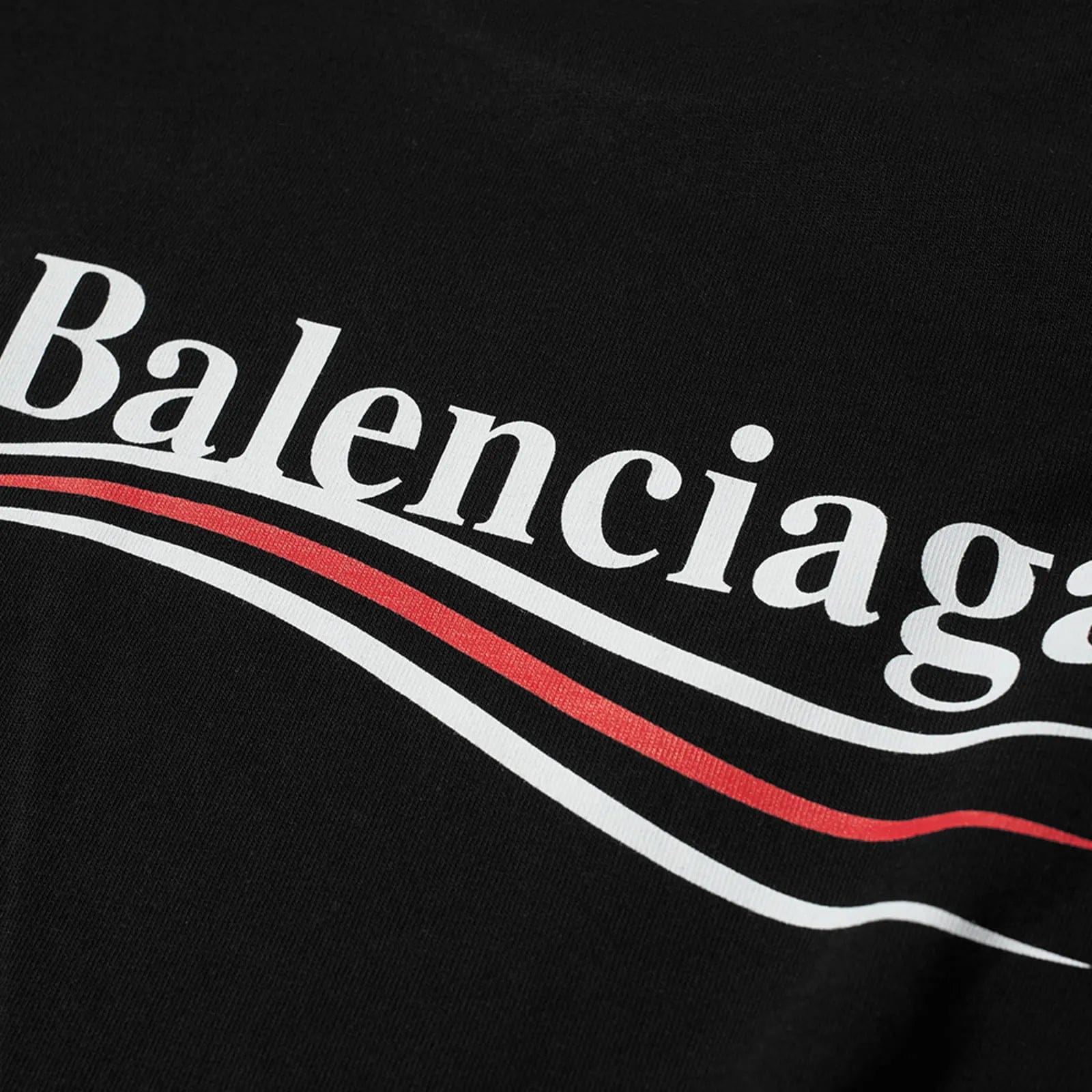 Balenciaga Political Campaign Logo T - Shirt Black