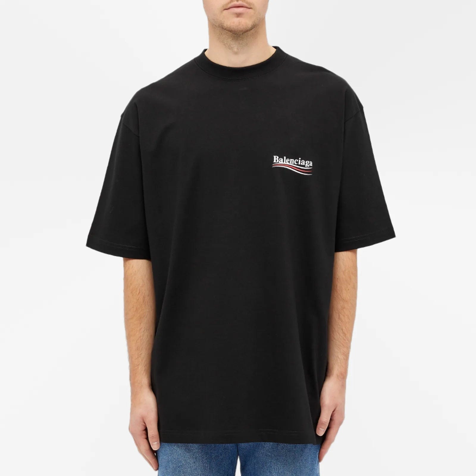 Balenciaga Political Campaign Logo T - Shirt Black