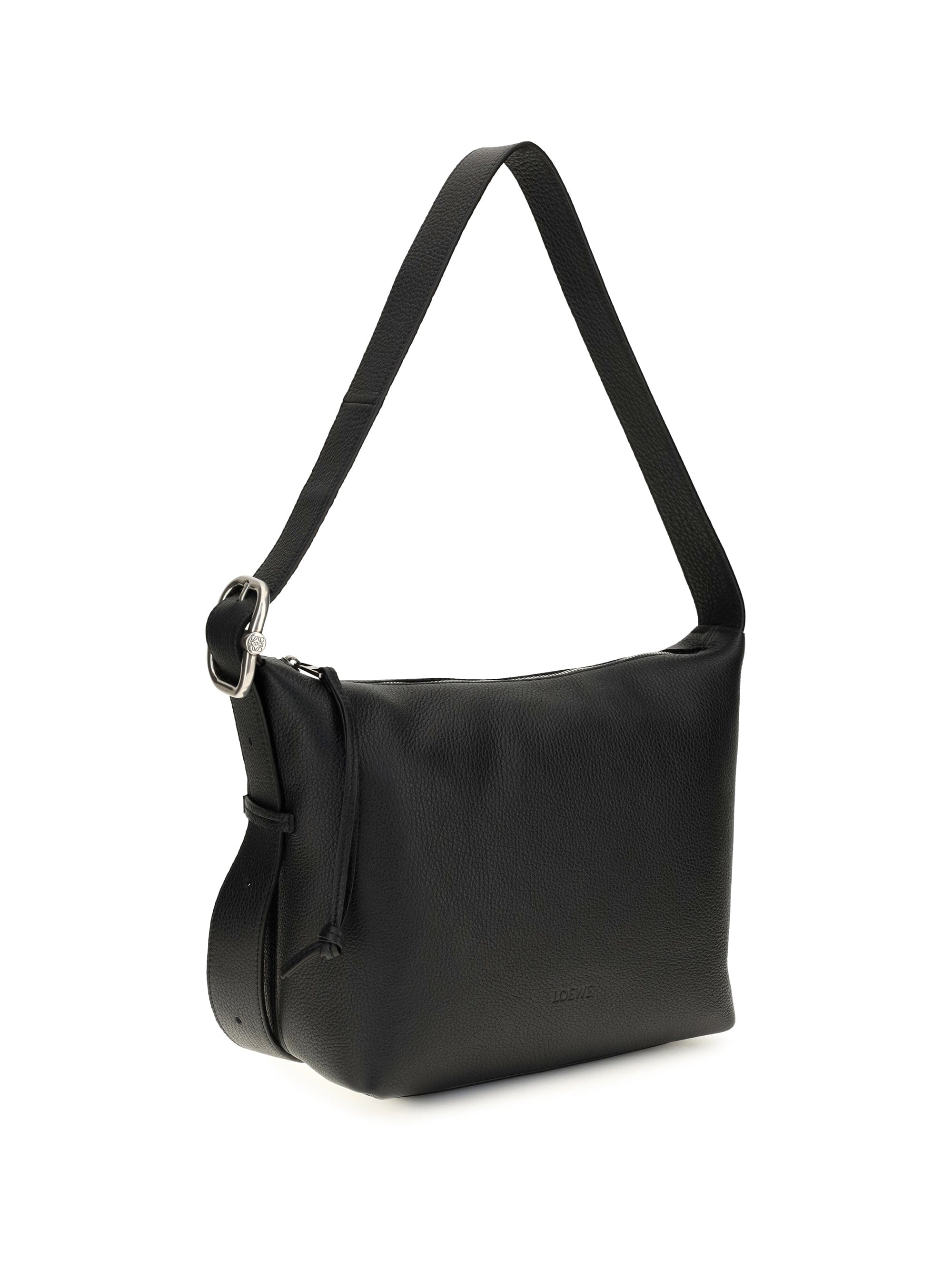 Loewe Men Medium Loop Hobo Bag In Grained Calfskin