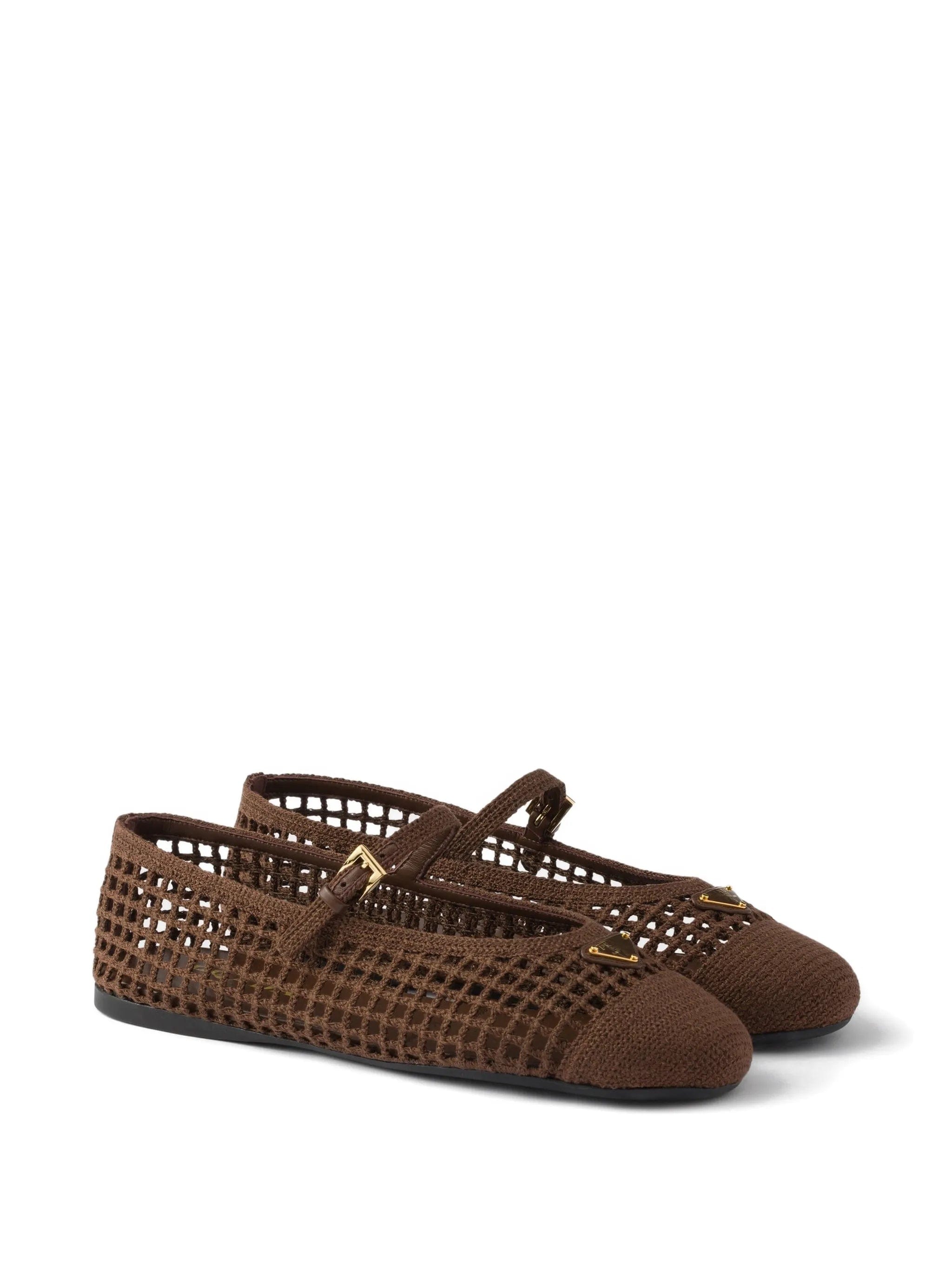 Prada crochet ballet flats