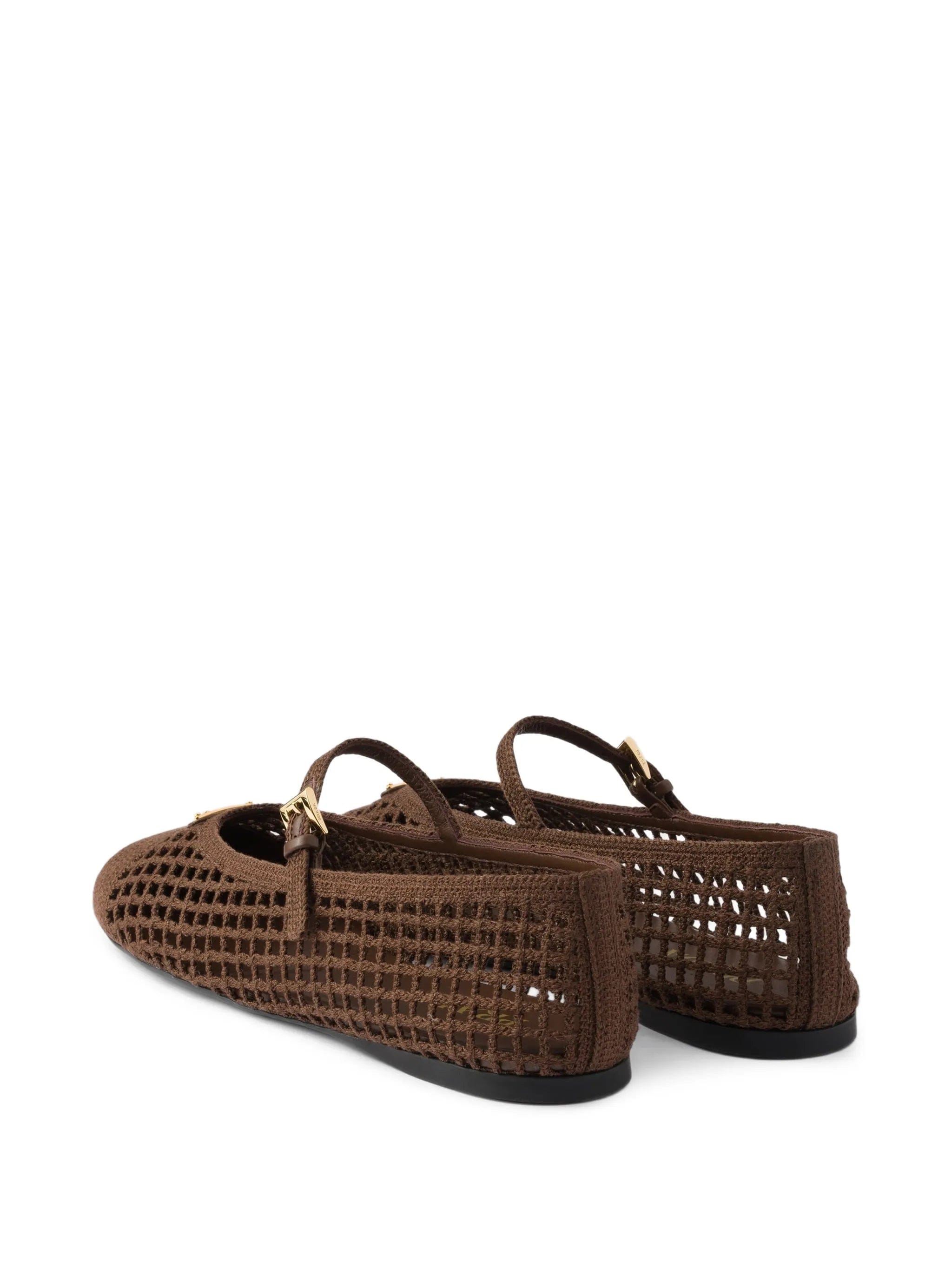Prada crochet ballet flats