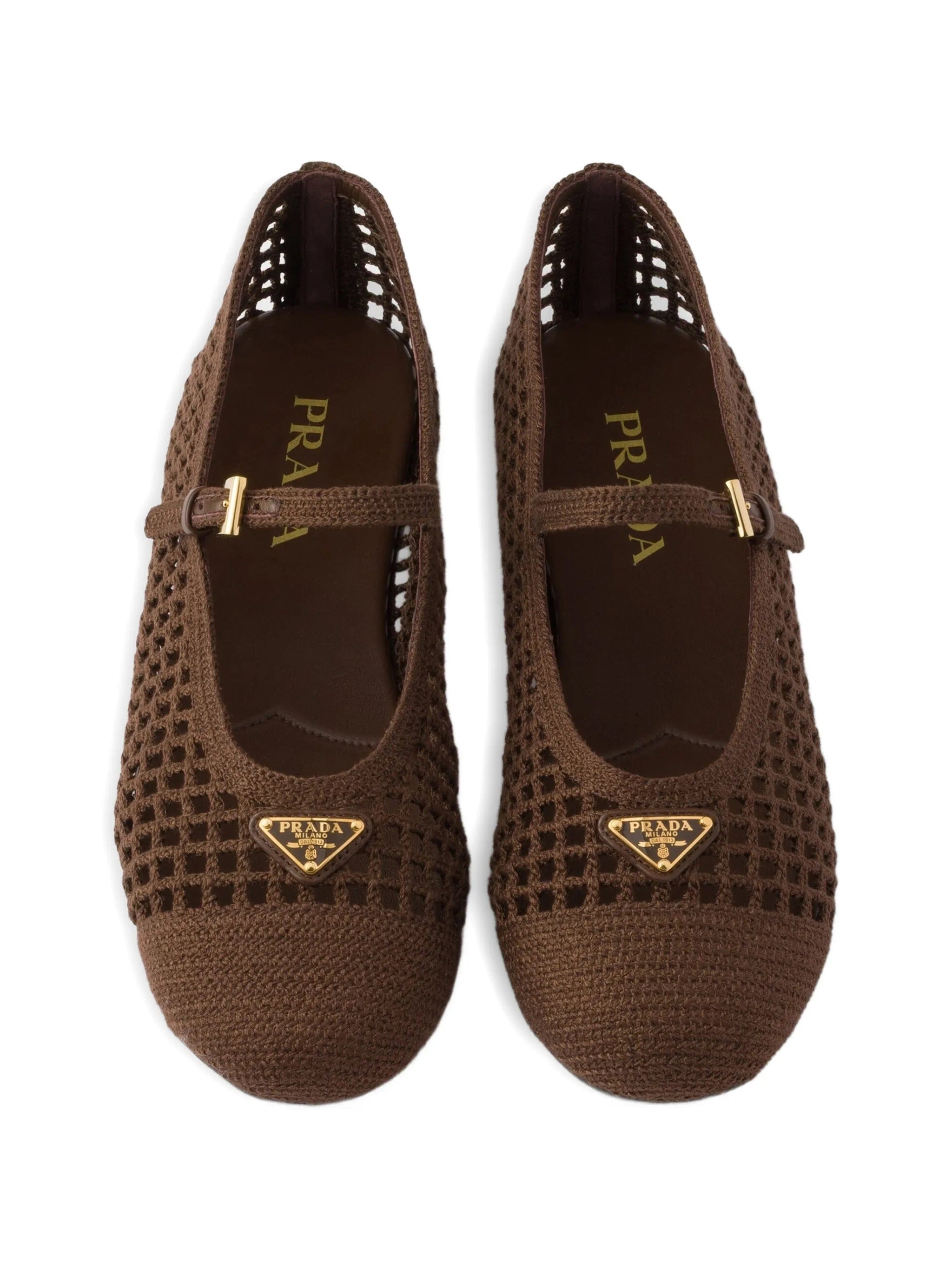 Prada crochet ballet flats
