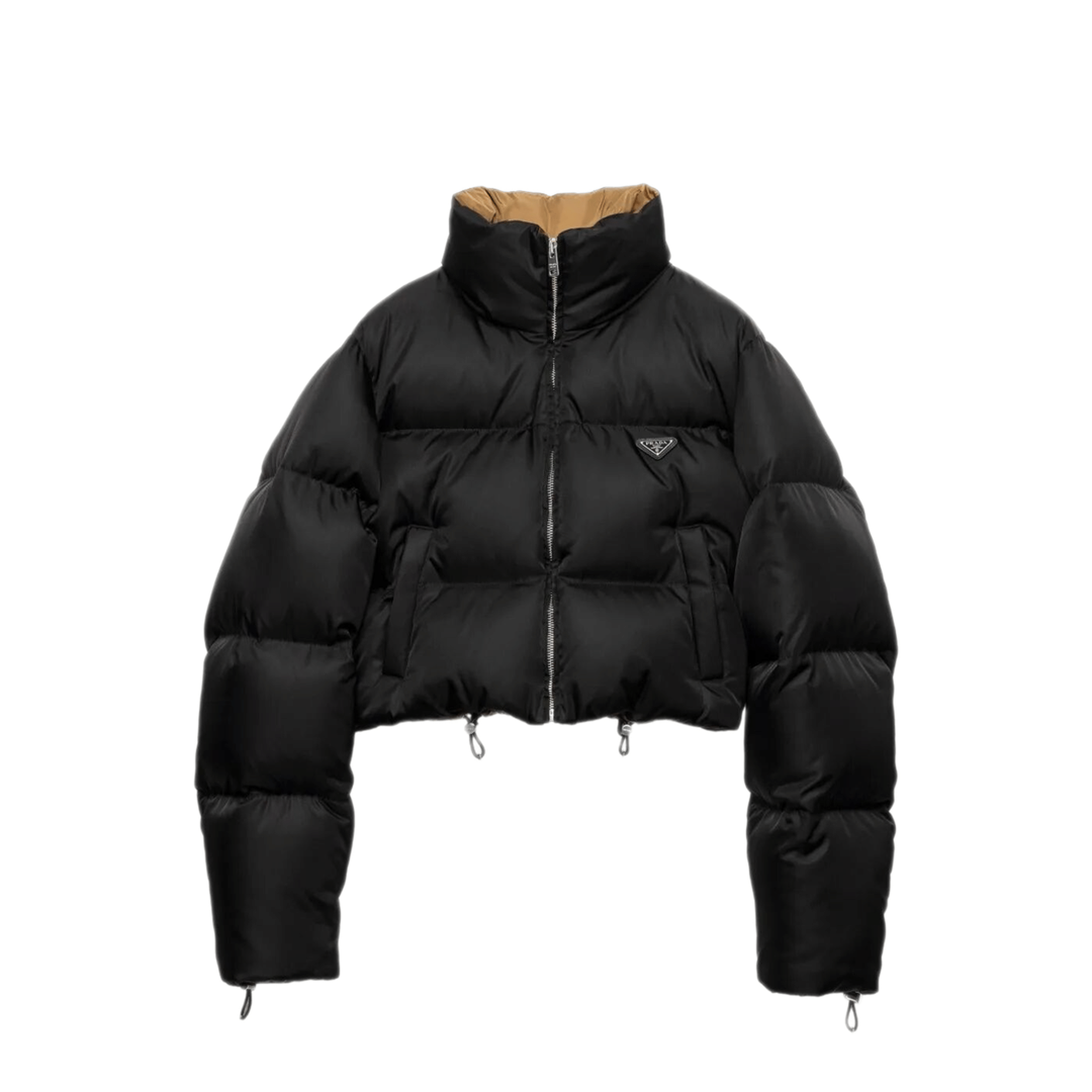 Prada Cropped Fit Stand - Up Collar Down Jacket