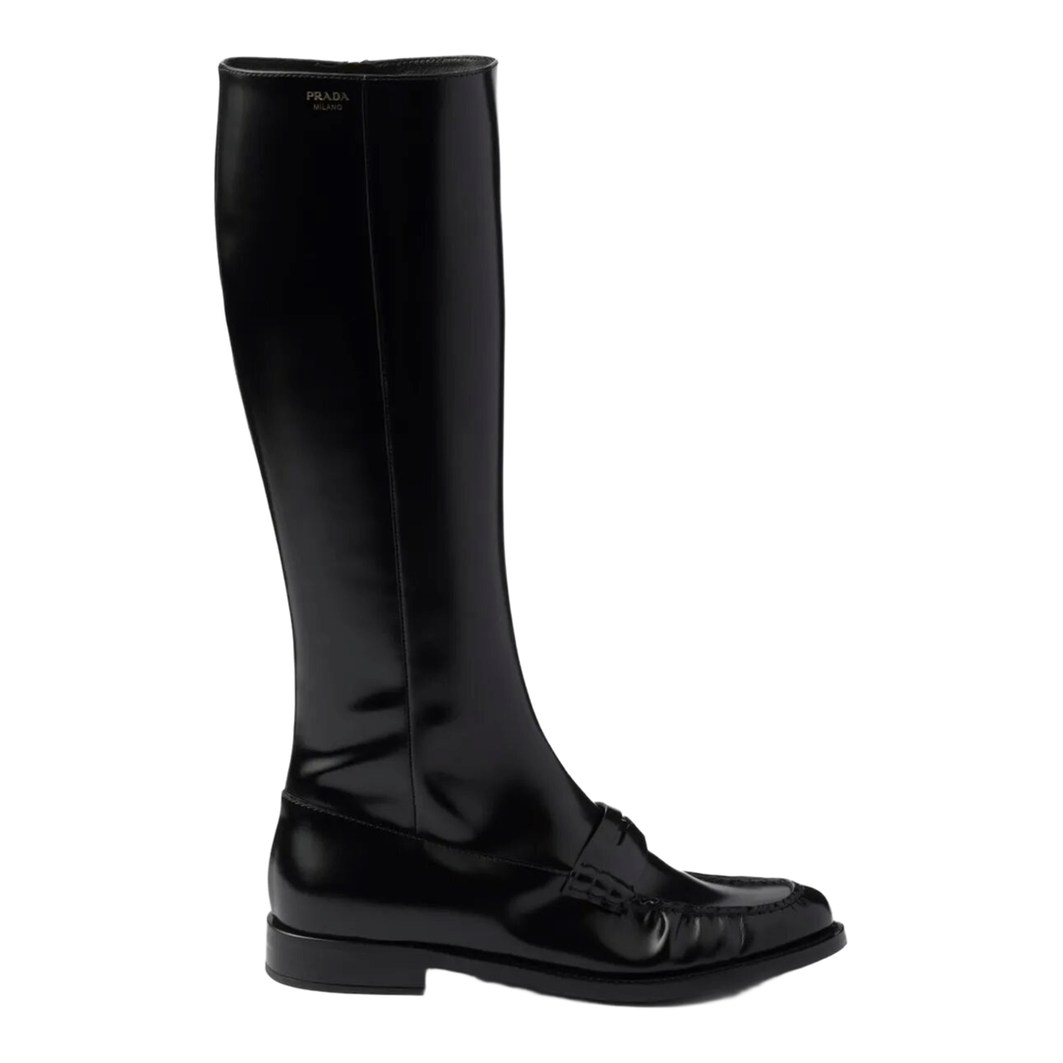 Prada Leather Loafers Boots