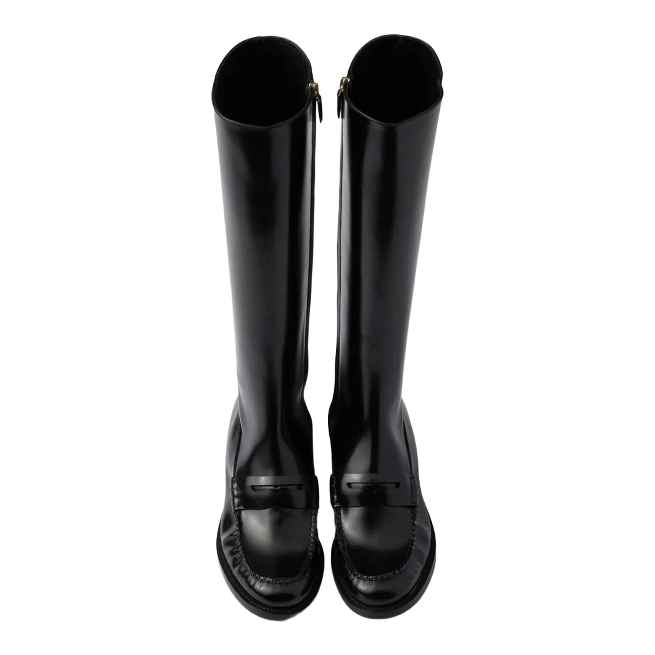 Prada Leather Loafers Boots