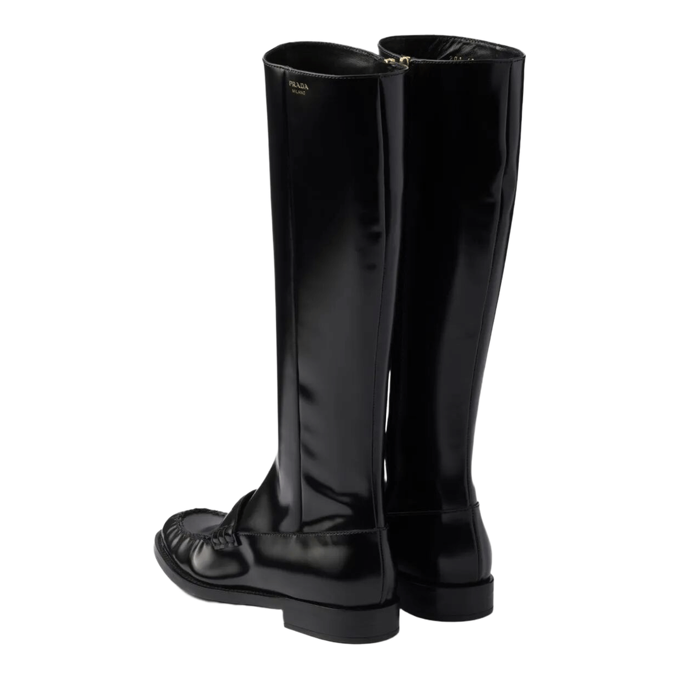 Prada Leather Loafers Boots
