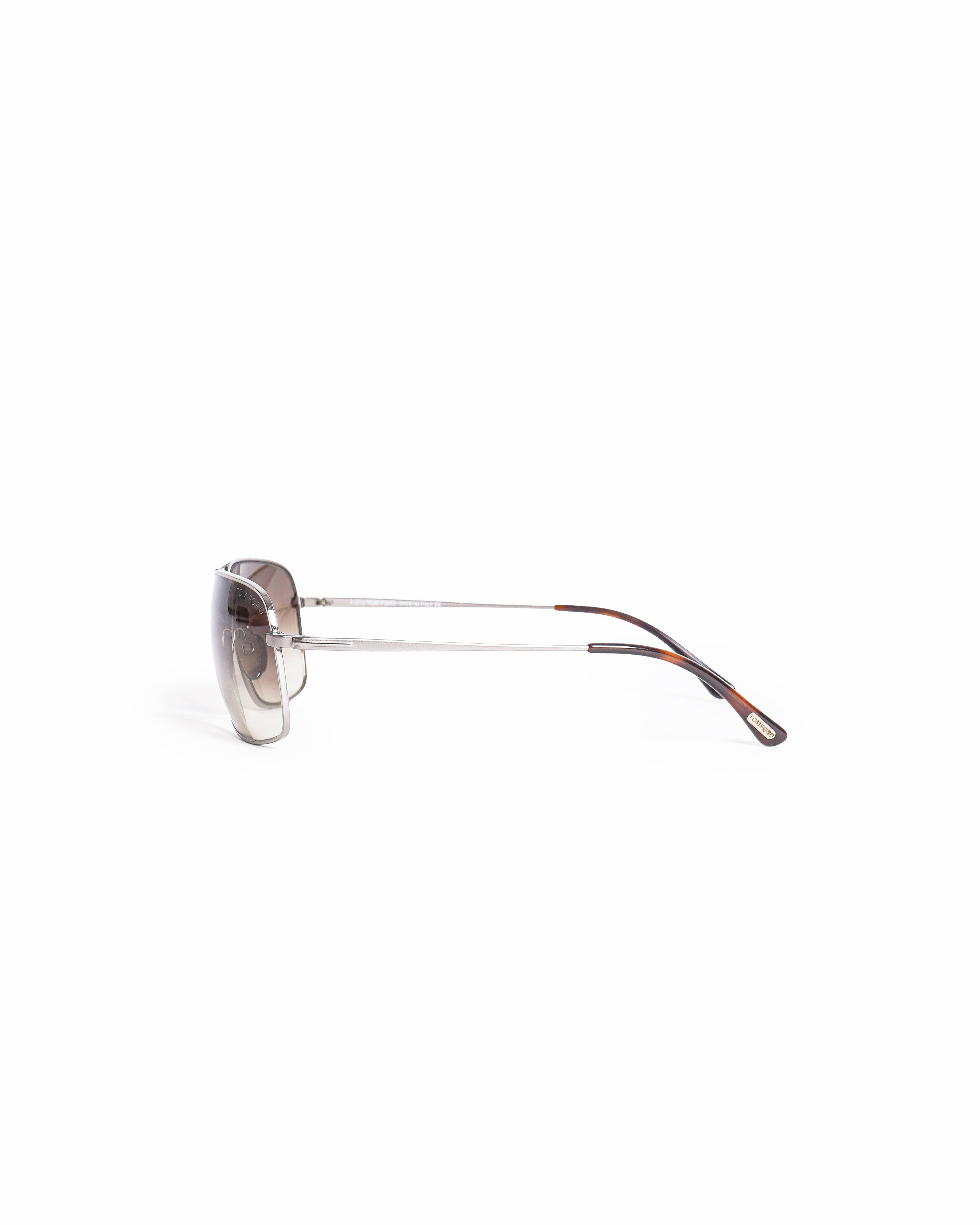 TOM FORD Men’s Gregoire Silver Aviator Sunglasses
