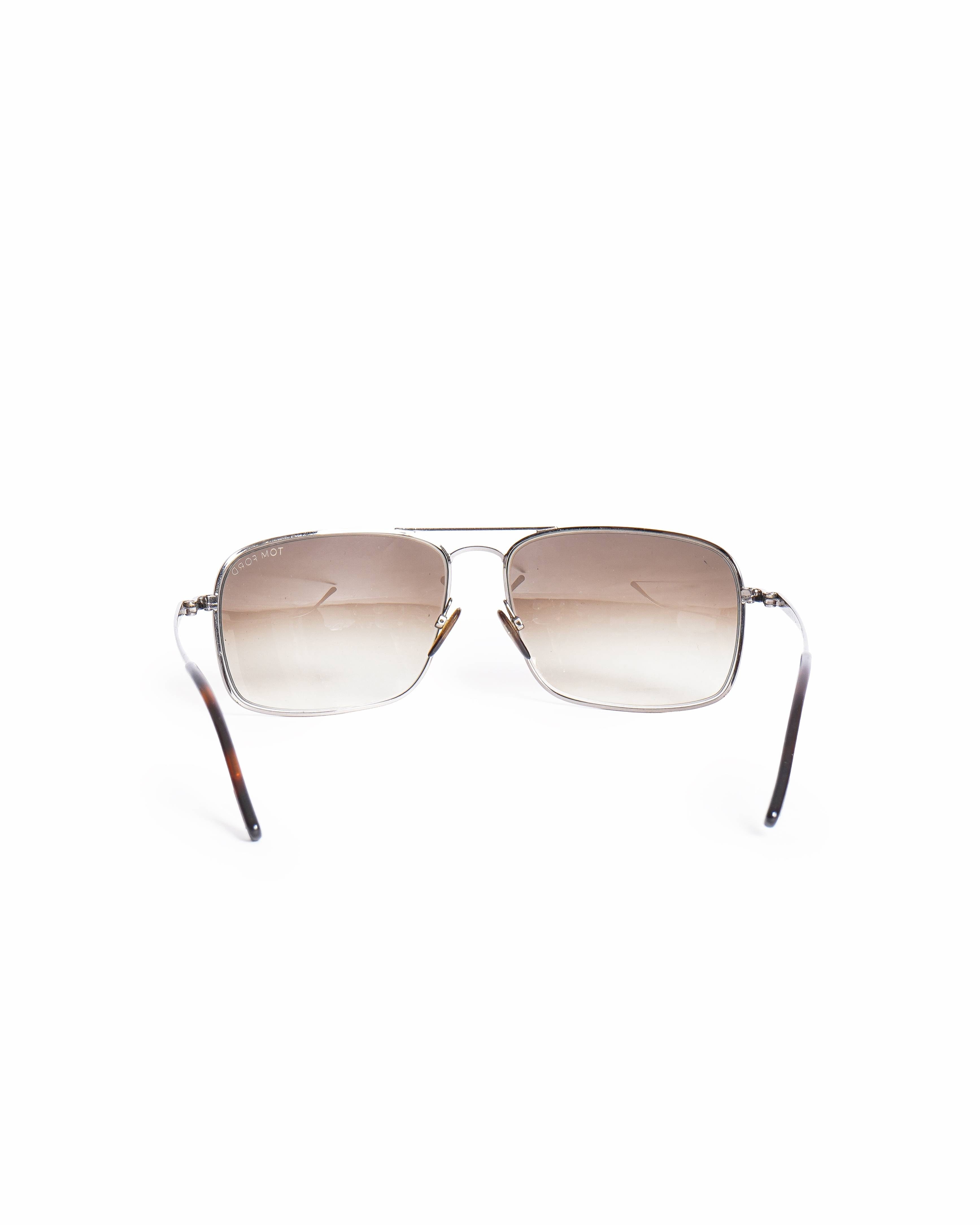 TOM FORD Men’s Gregoire Silver Aviator Sunglasses