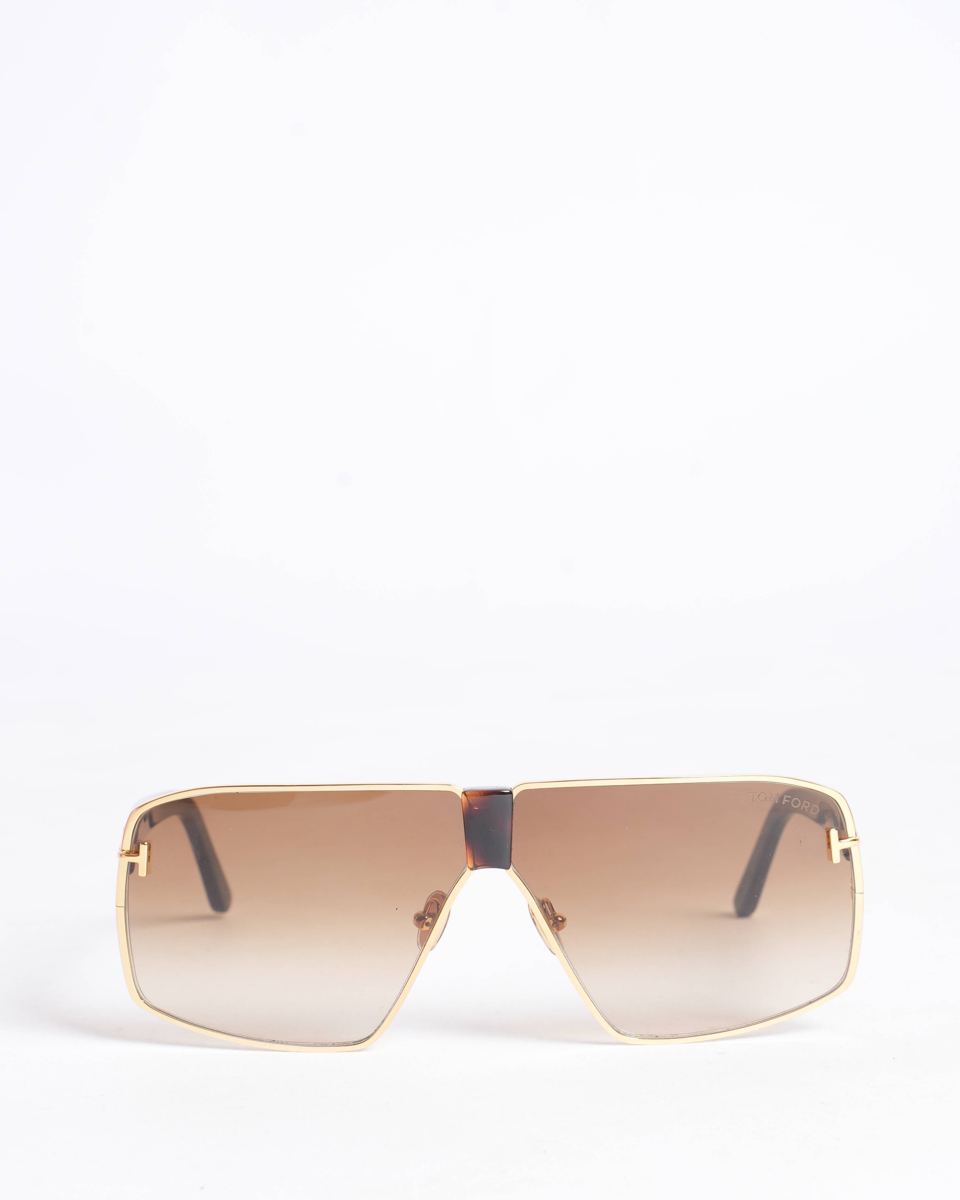 TOM FORD Women's Angular Sunglasses In Brown