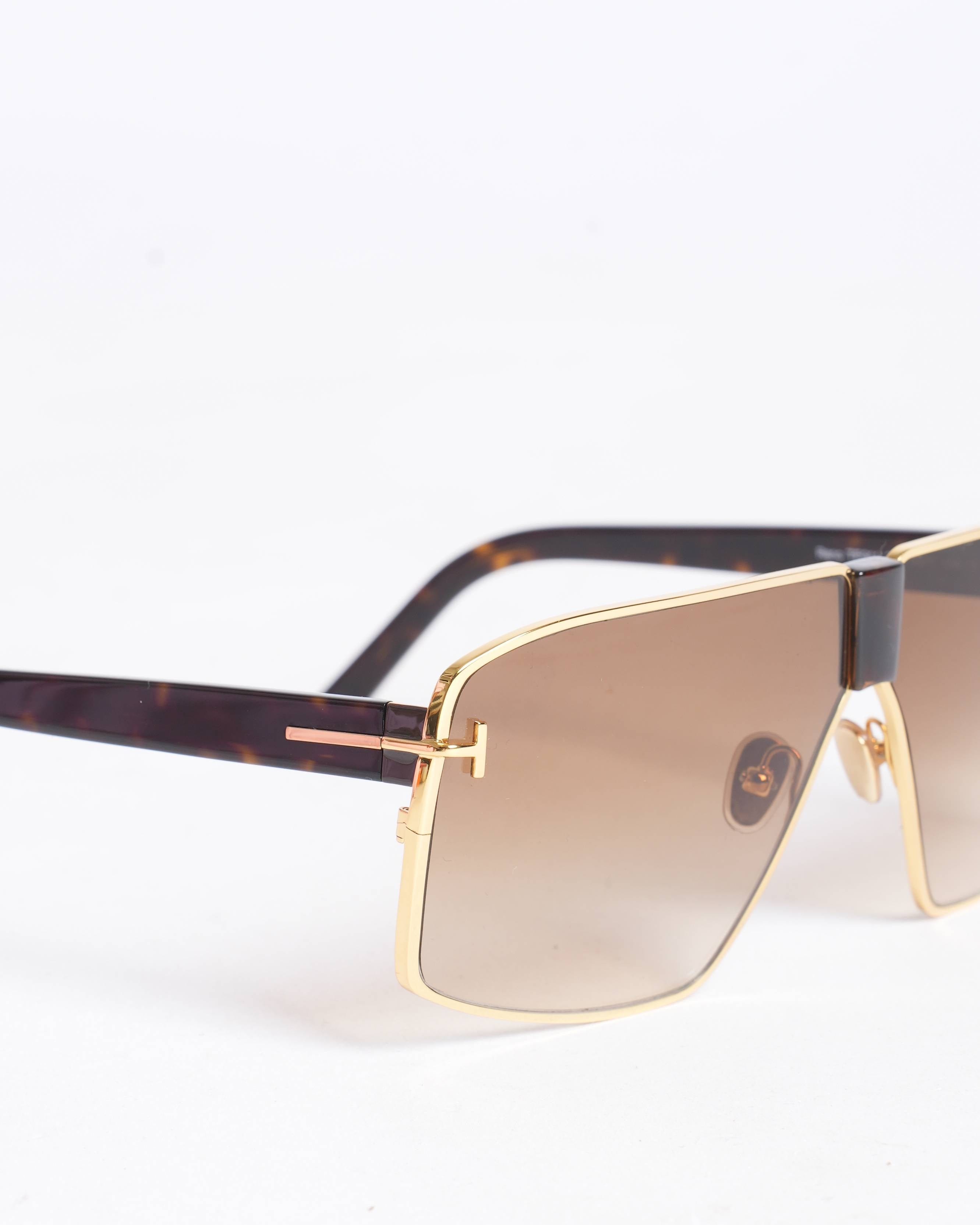 TOM FORD Women's Angular Sunglasses In Brown