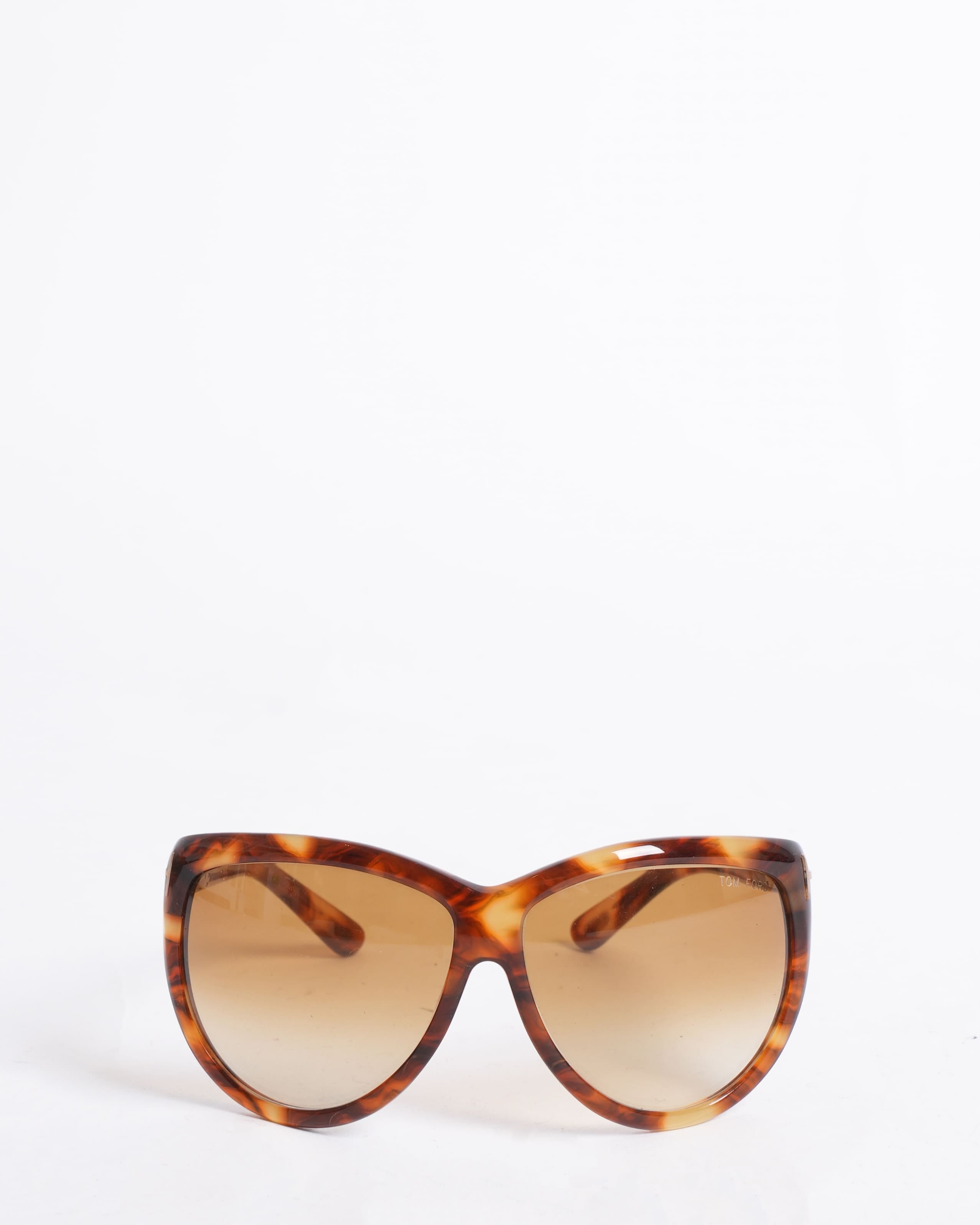 TOM FORD oval brown frame Sunglasses