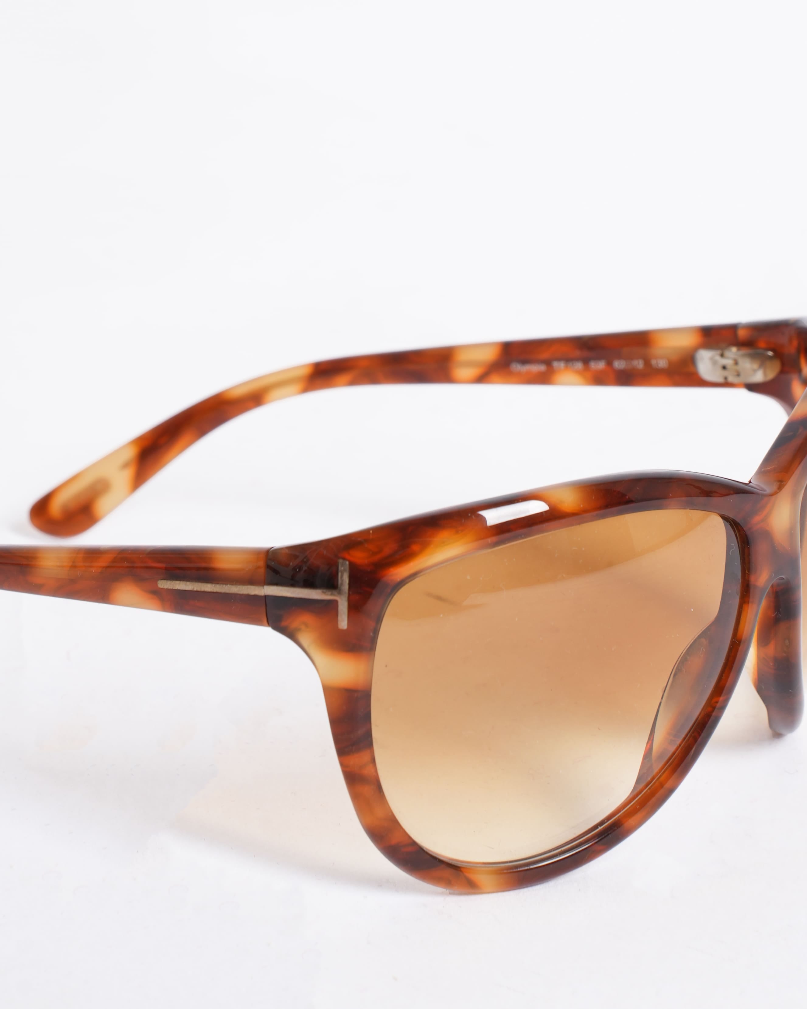 TOM FORD oval brown frame Sunglasses
