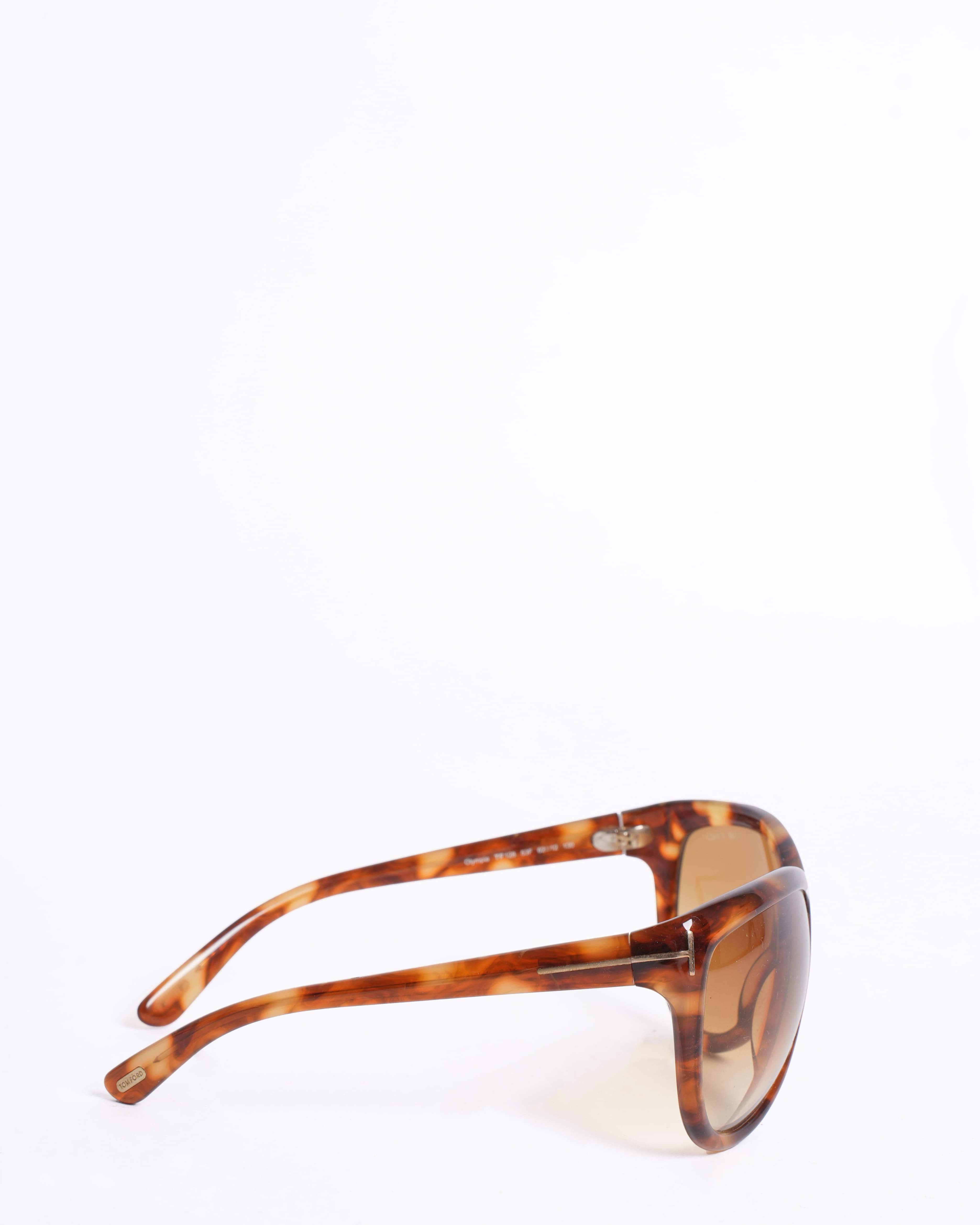 TOM FORD oval brown frame Sunglasses
