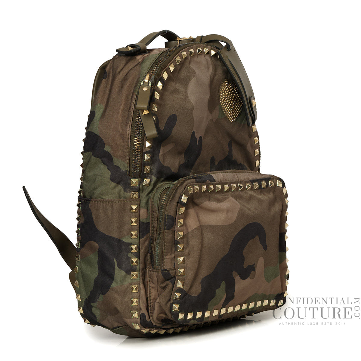 Valentino Rockstud Small Camouflage Backpac