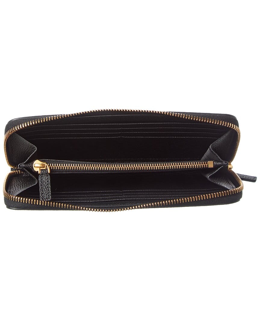 Valentino Vlogo Leather Ziparound Wallet