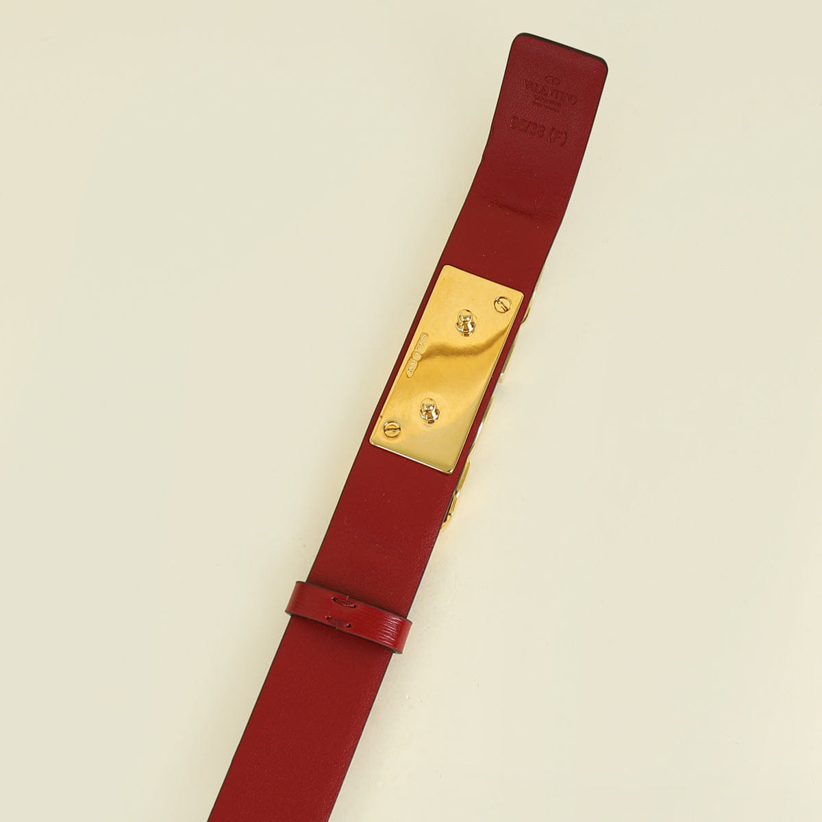 Valentino Red Vlogo Chain Belt 38