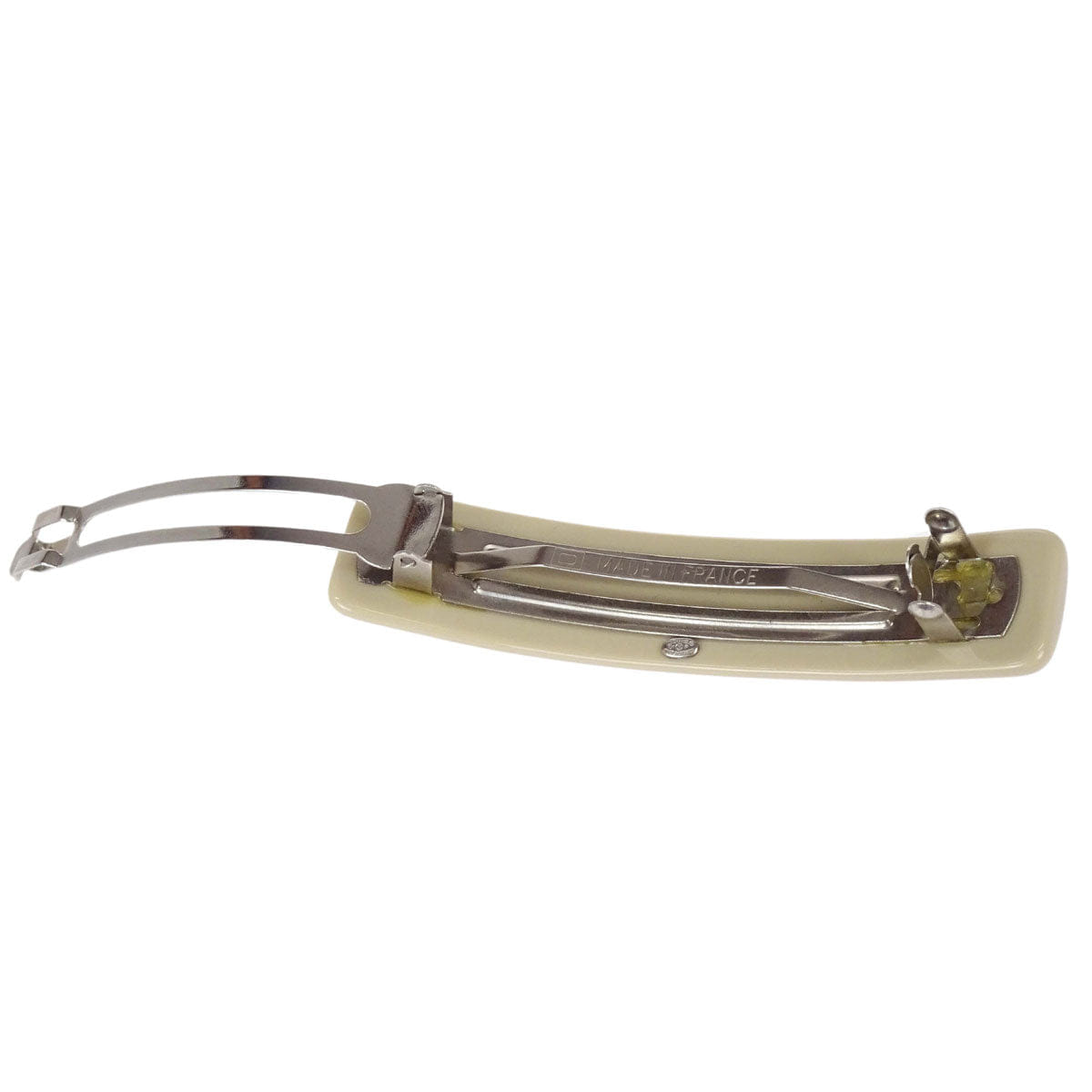 Chanel COCO Barrette Hair Accessories Beige Acrylic 01P