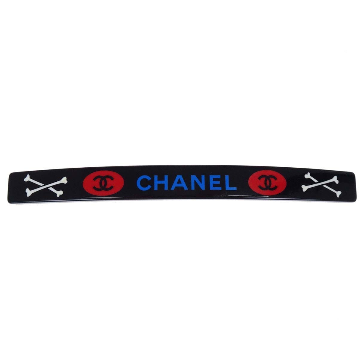 Chanel Barrette Hair Accessories Black Acrylic 03P