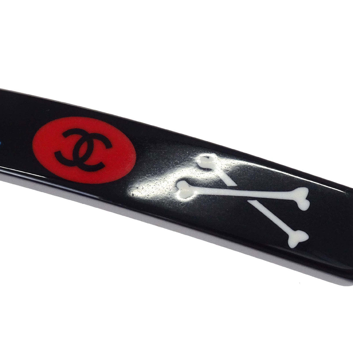 Chanel Barrette Hair Accessories Black Acrylic 03P