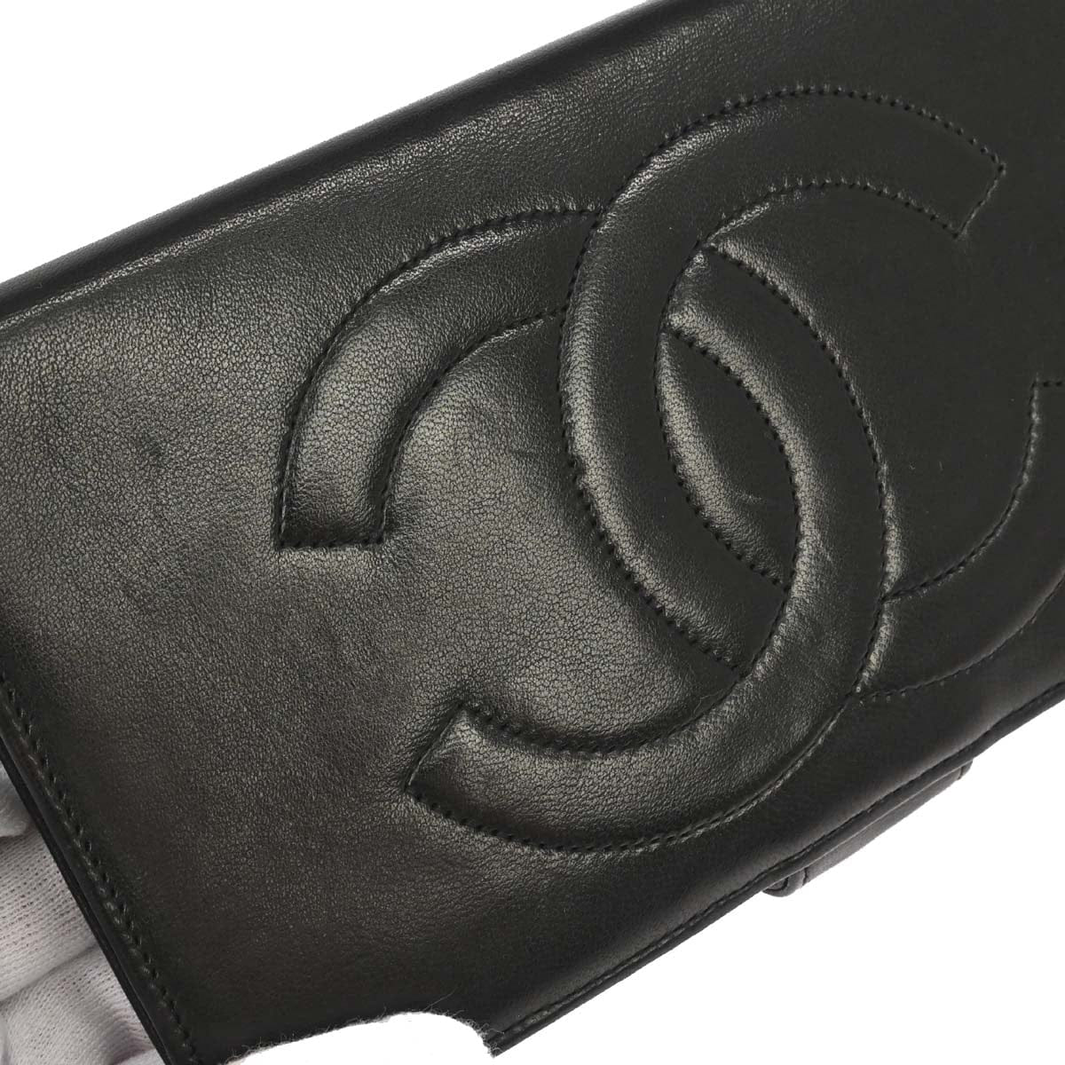 Chanel 1994 - 1996 Black Lambskin Long Wallet