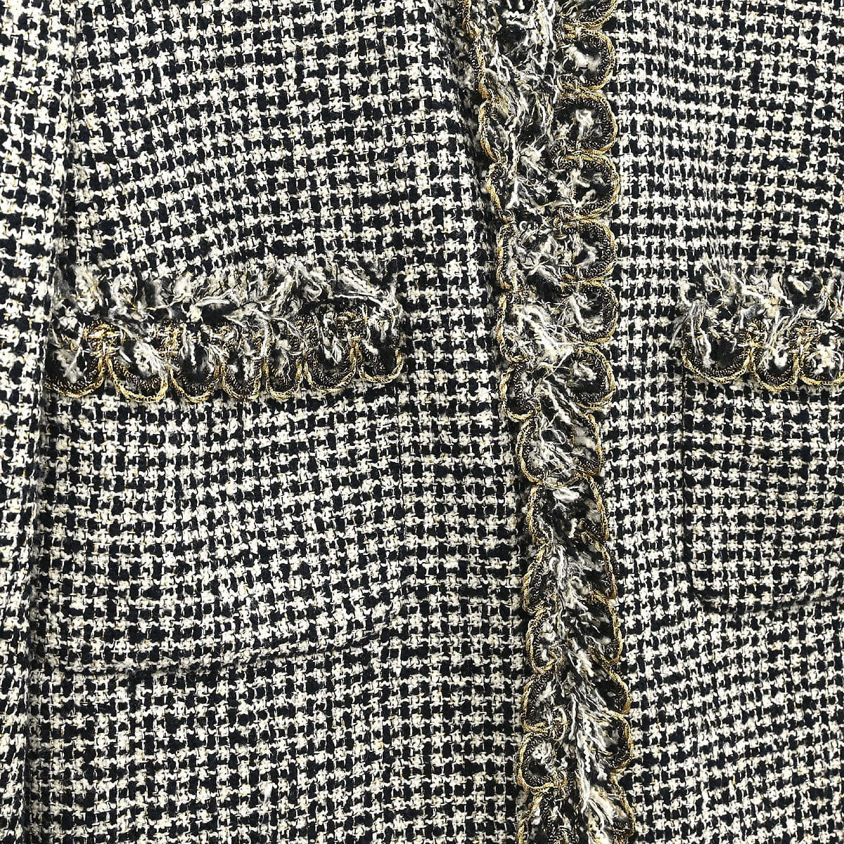 Chanel 2010 Collarless Tweed Jacket Black #34
