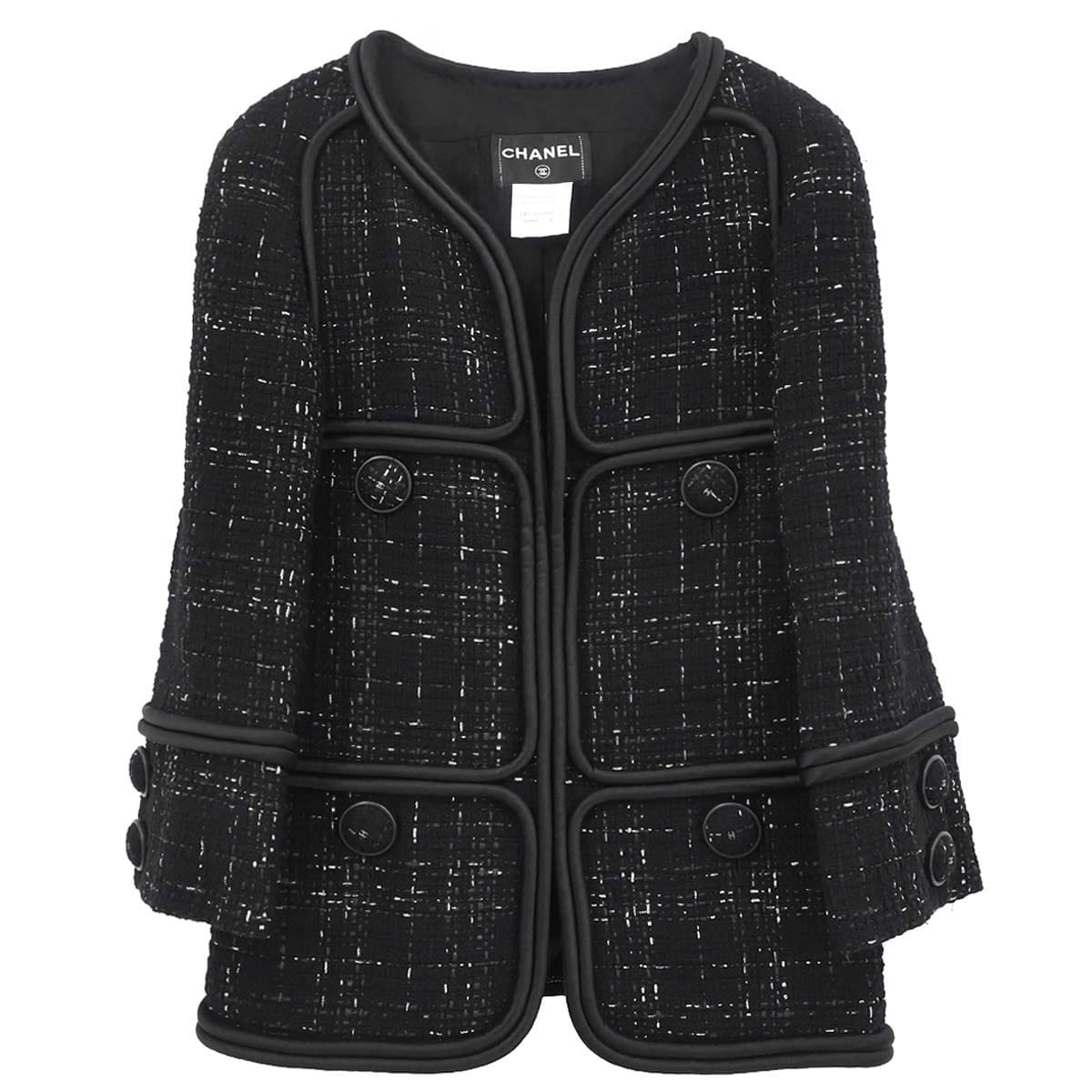 Chanel 2015 - 2016 Collarless Jacket Black #38