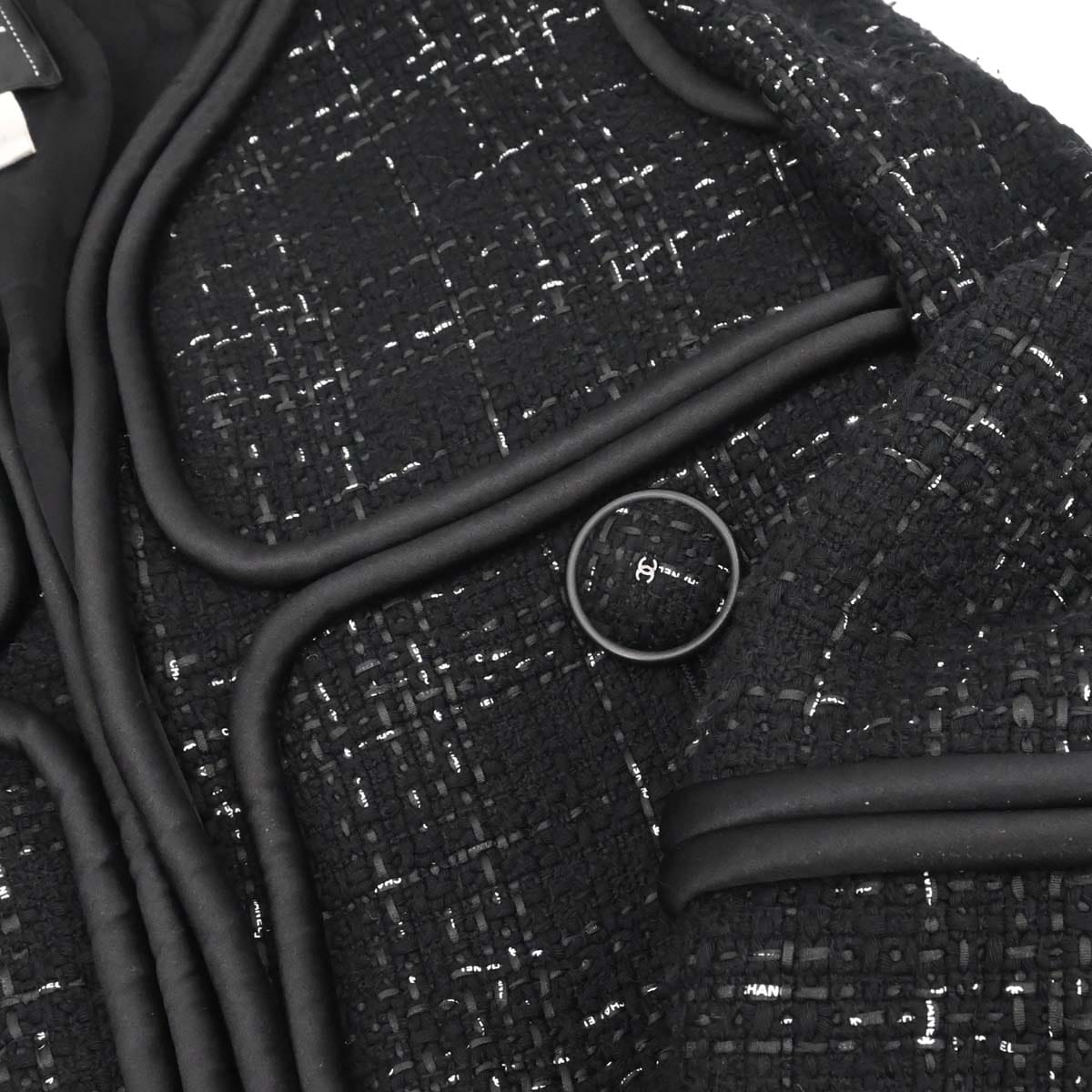 Chanel 2015 - 2016 Collarless Jacket Black #38