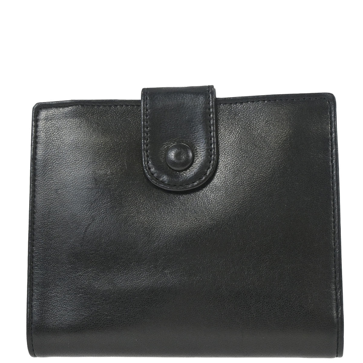 Chanel 1994 - 1996 Trifold Wallet Black Lambskin