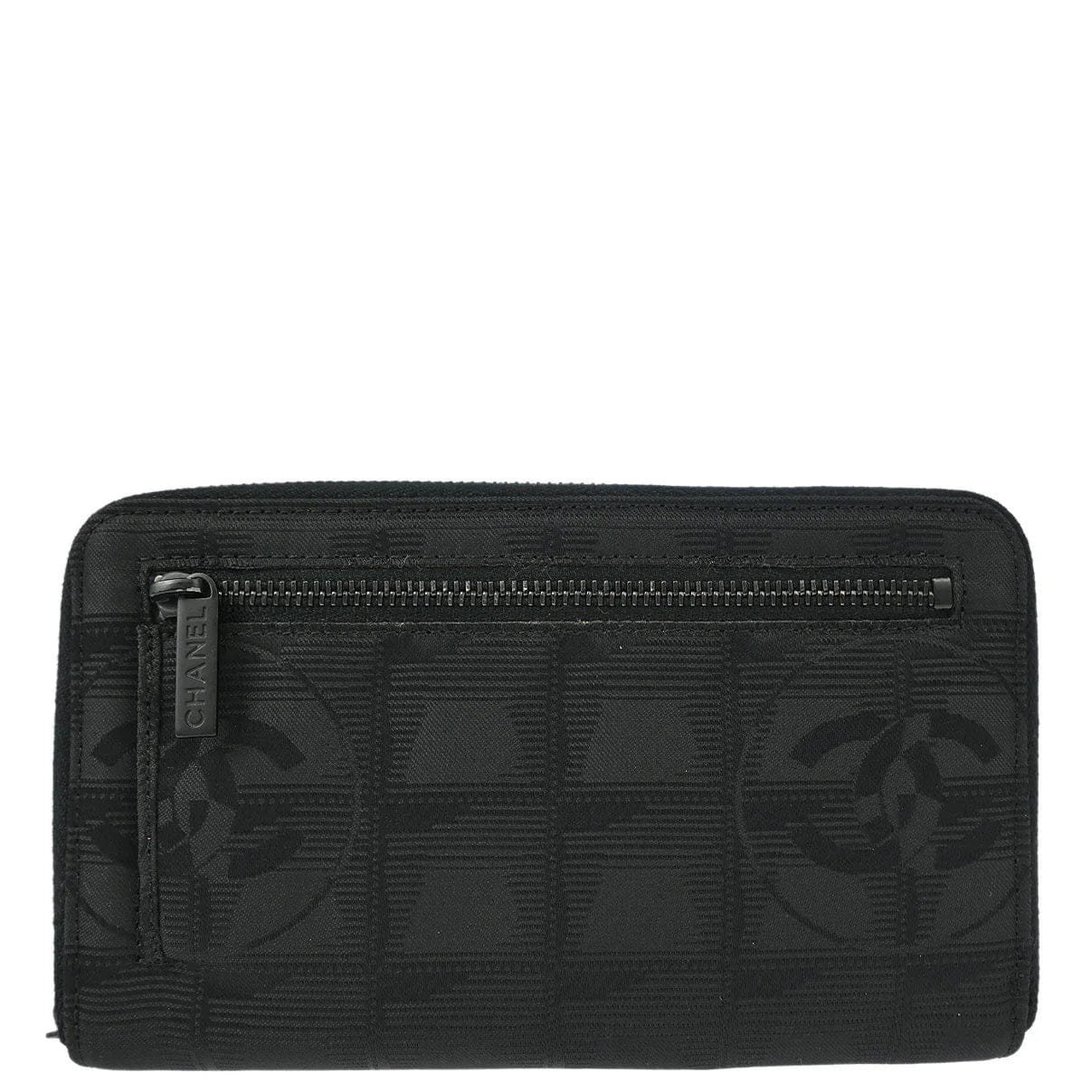 Chanel 2000 - 2001 New Travel Line Black Nylon Wallet Purse