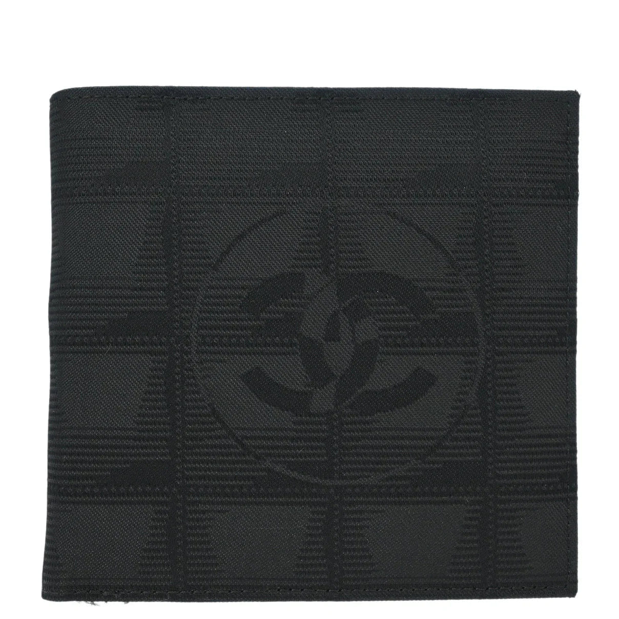 Chanel 2000 - 2001 Black Nylon New Travel Line Bifold Wallet