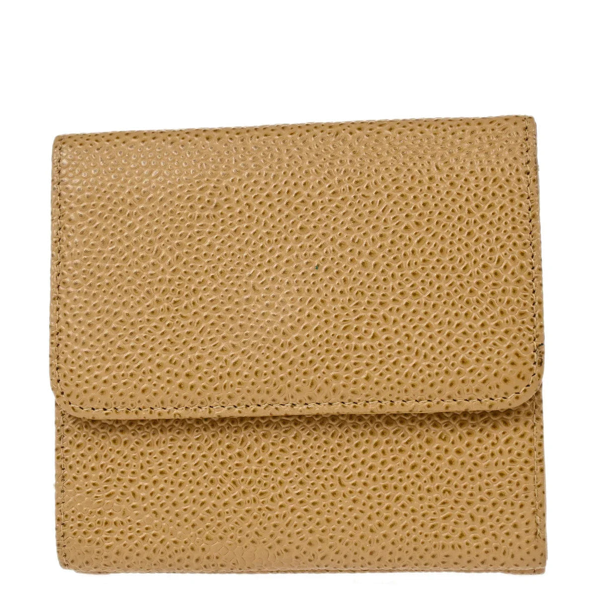 Chanel 2001 - 2003 Beige Caviar Bifold Wallet Purse