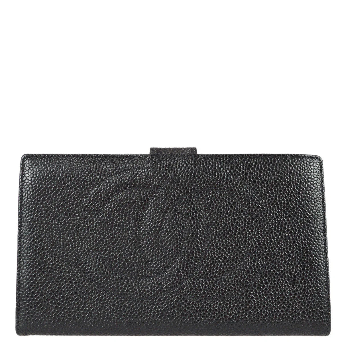 Chanel 1996 - 1997 Black Caviar Timeless Long Wallet