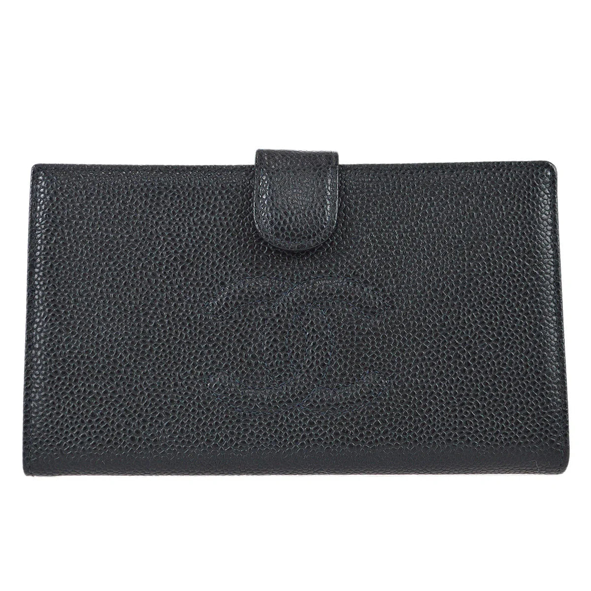 Chanel 2000 - 2001 Timeless Long Wallet Black Caviar