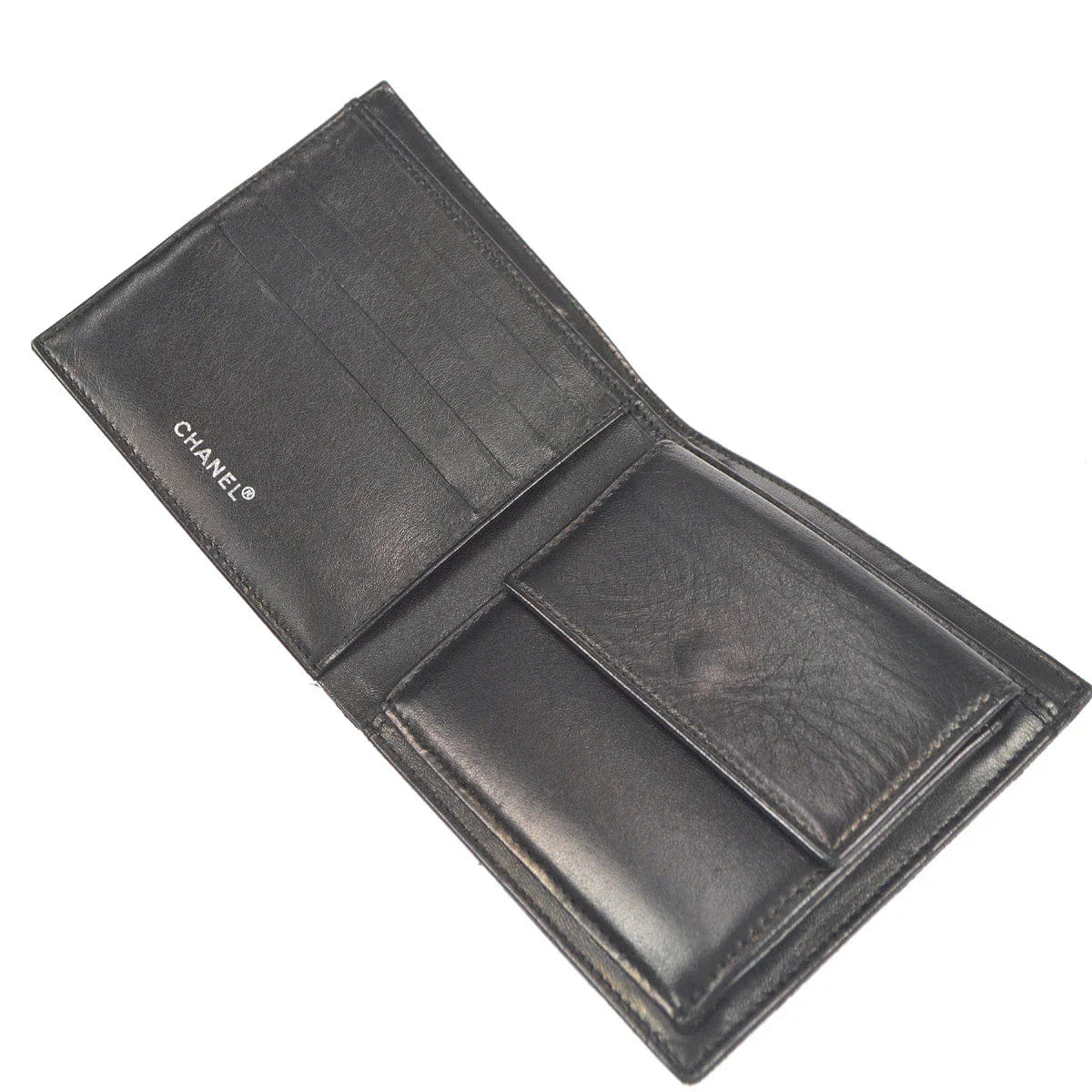 Chanel 2001 - 2003 Black New Travel Line Bifold Wallet Purse