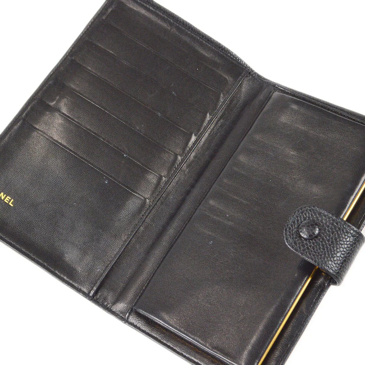 Chanel 1996 - 1997 Timeless Long Wallet Black Caviar