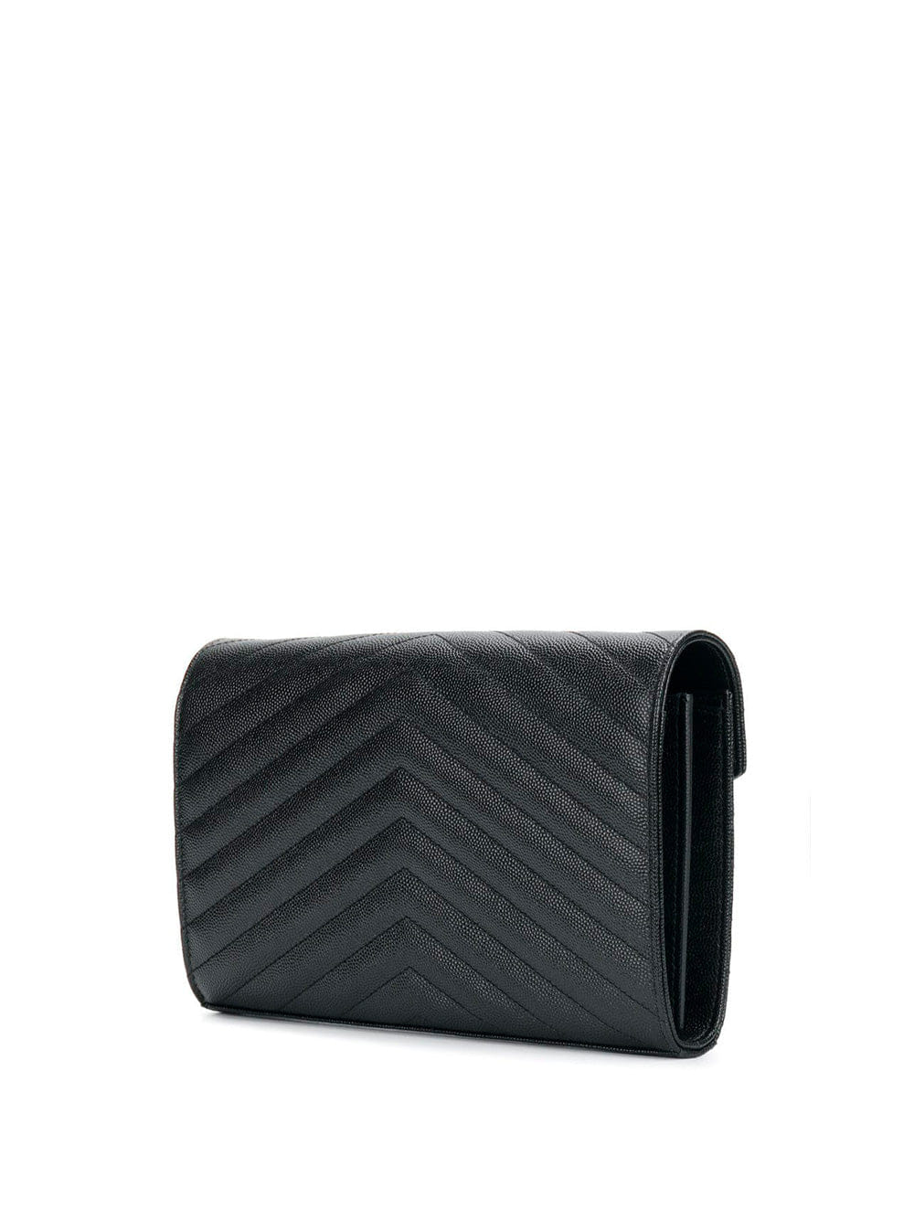 Saint Laurent Women Classic Cassandre Chain Wallet In Grain De Poudre Leather