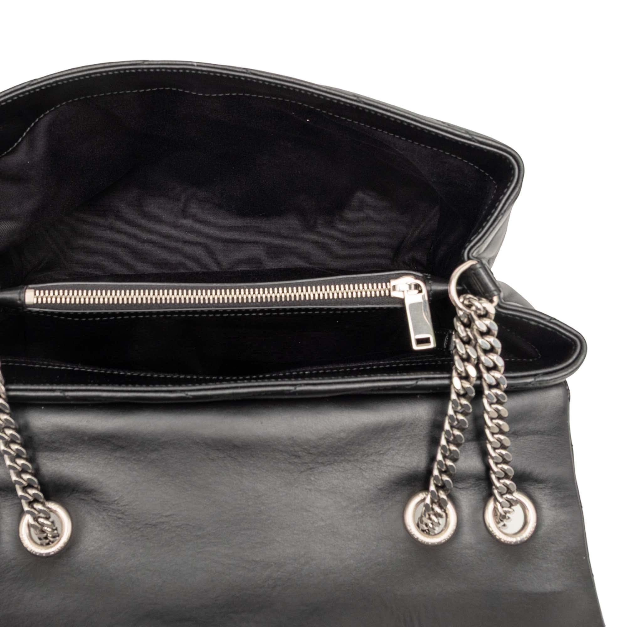 Saint Laurent Medium Matelasse Calfskin Monogram LouLou Shoulder Bag