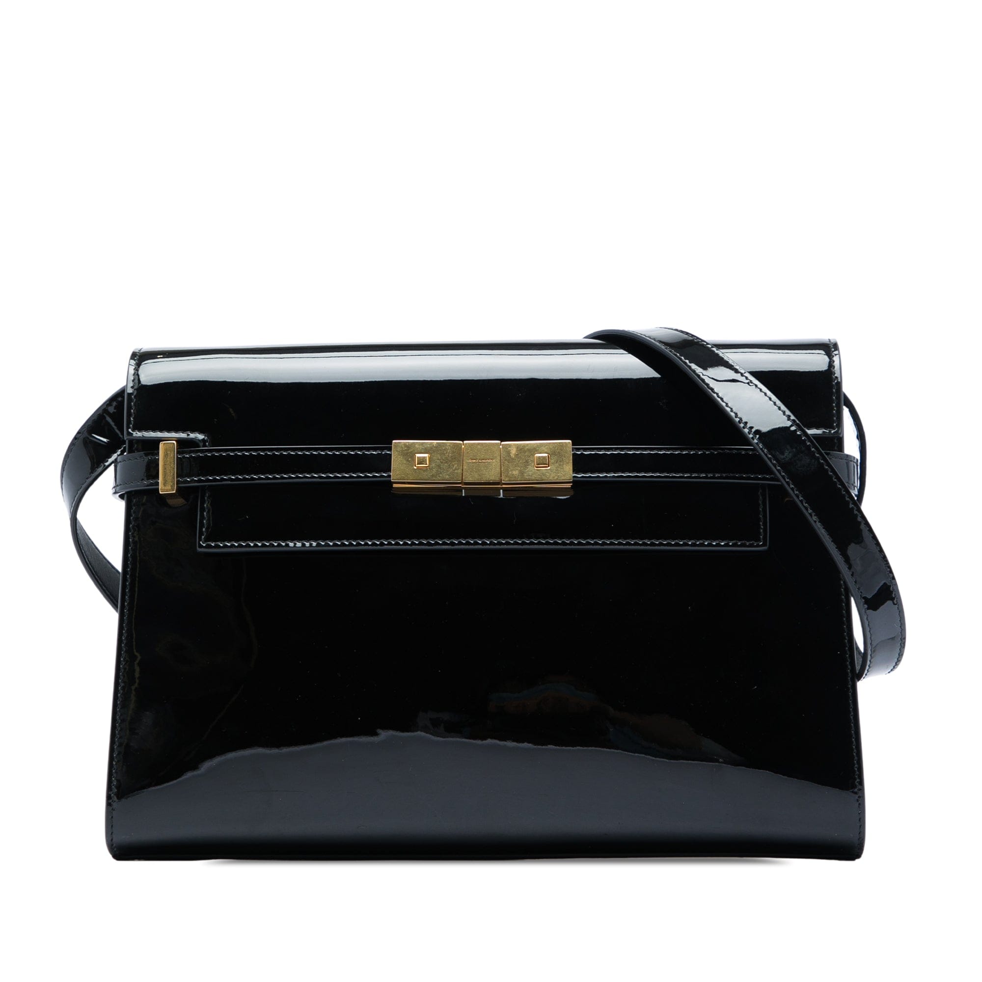 Saint Laurent Medium Patent Manhattan Shoulder Bag