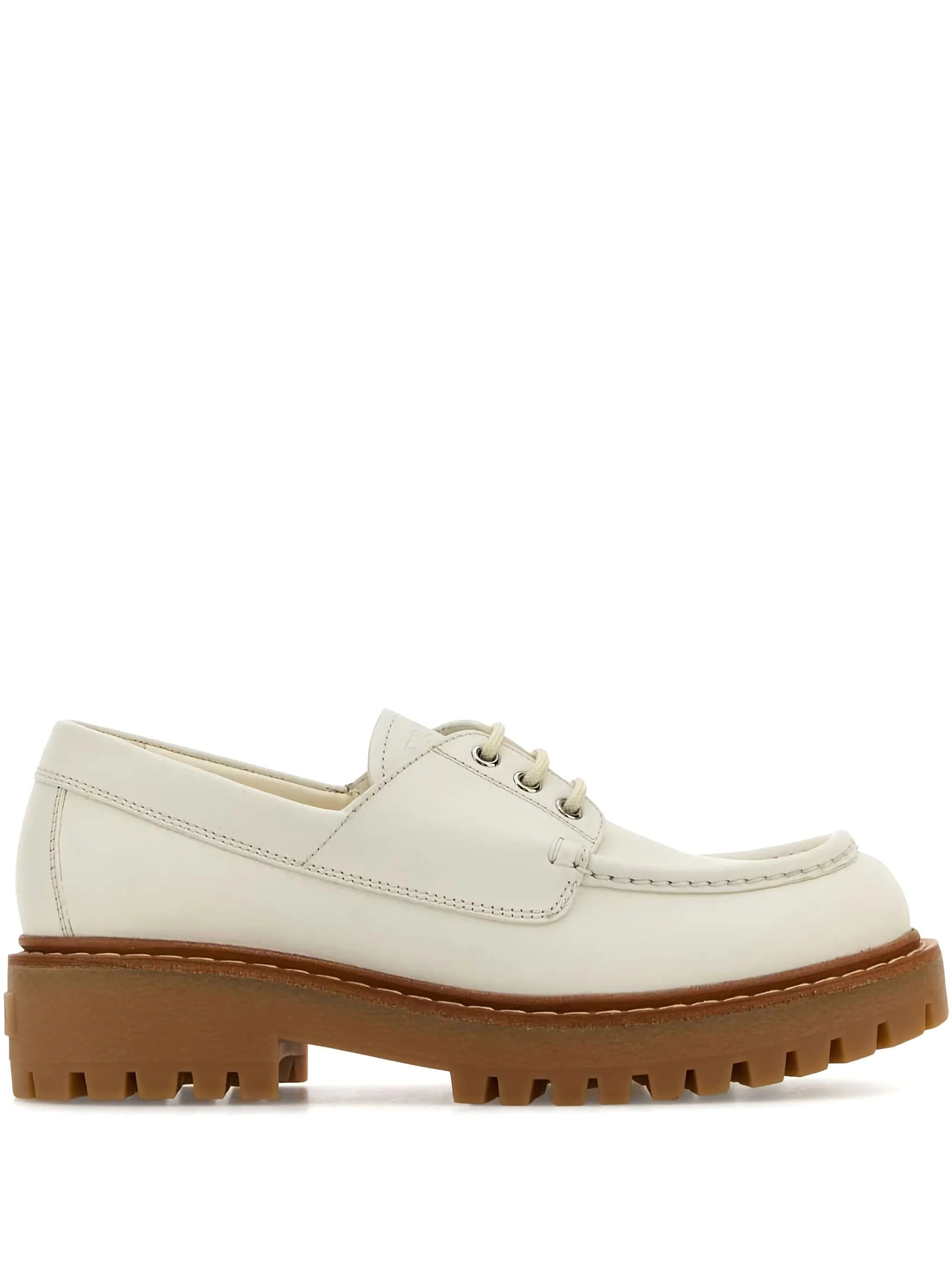 Prada leather lace - up shoes
