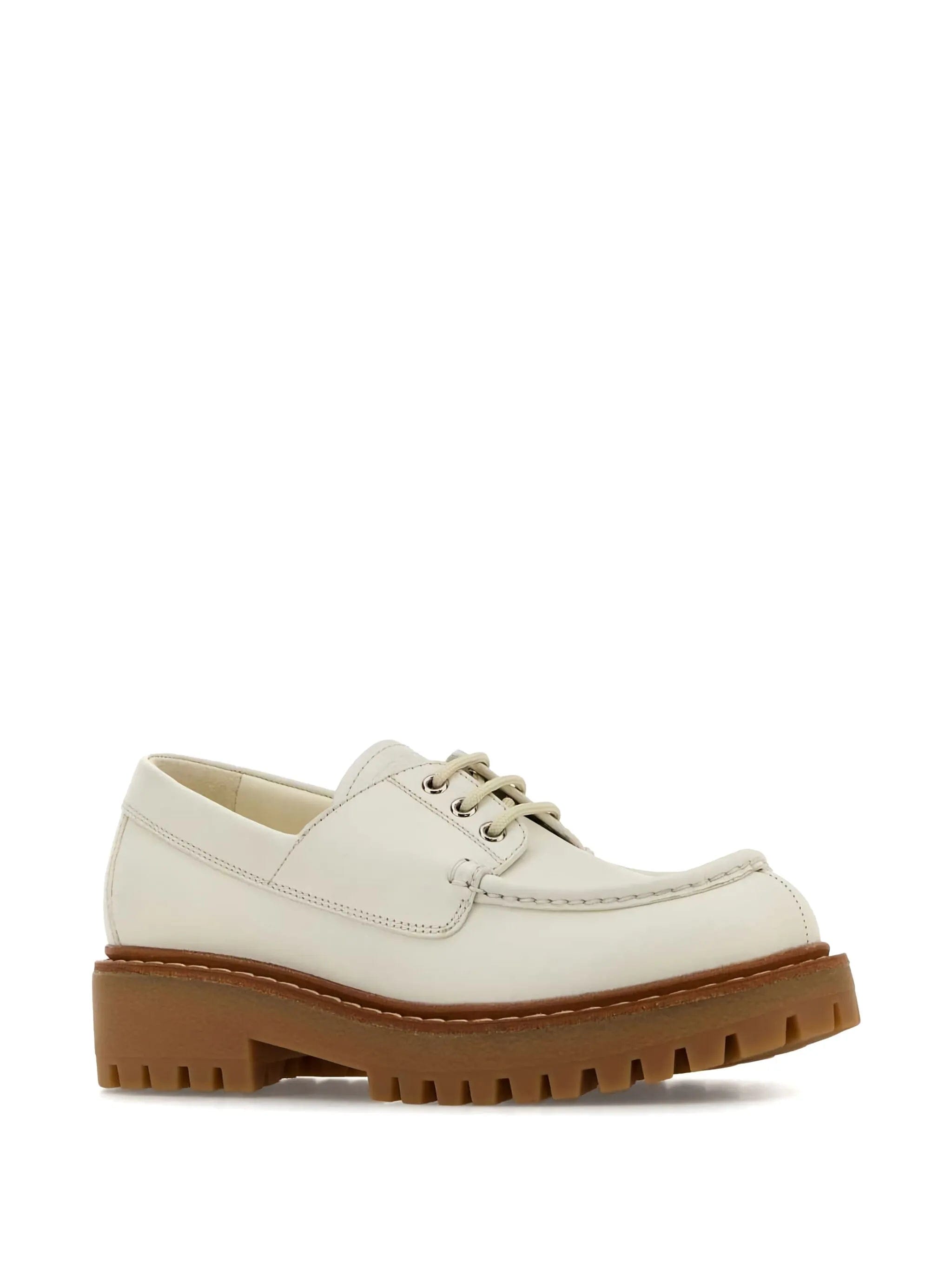 Prada leather lace - up shoes