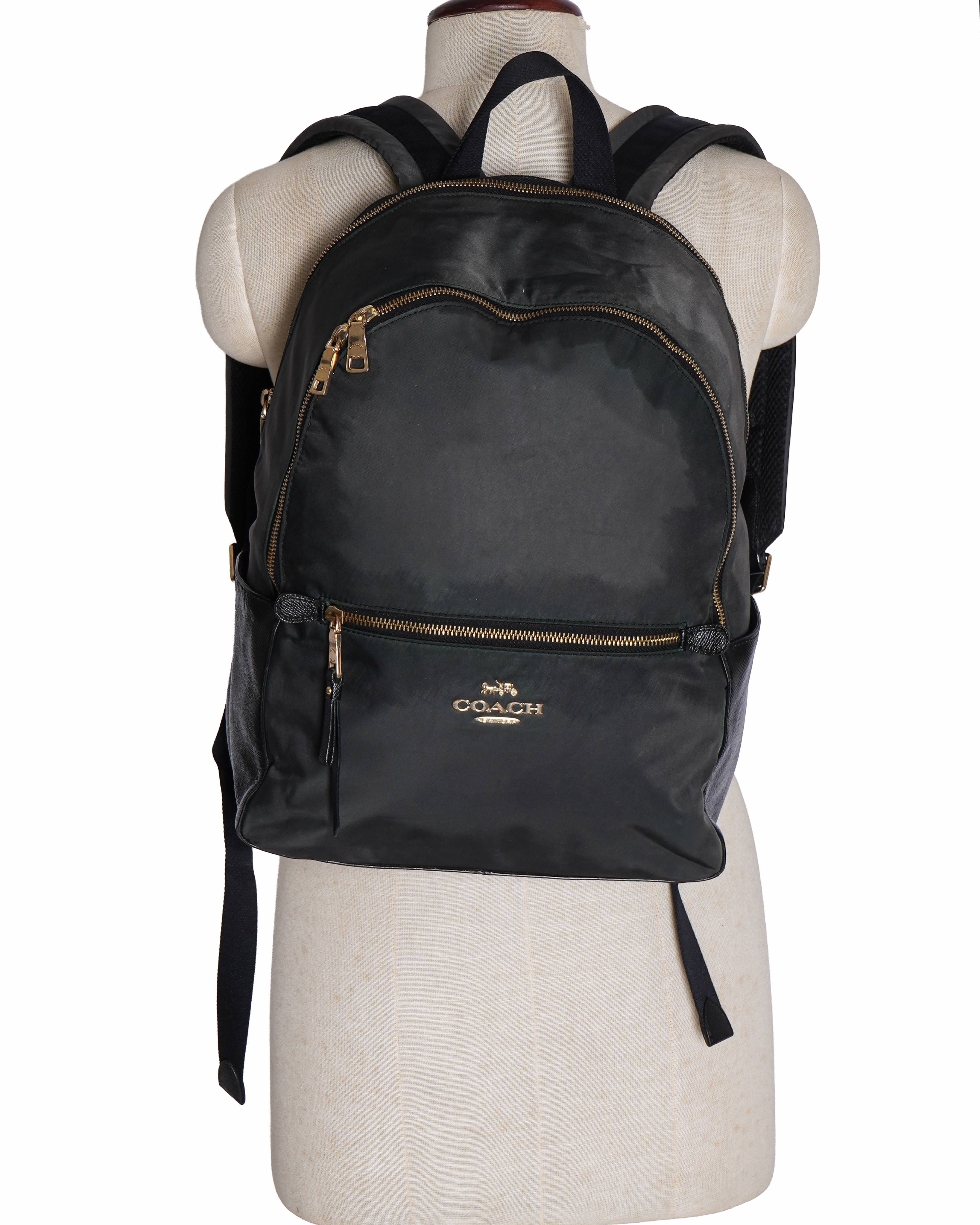 Coach Addison Nylon With Leather Backpack