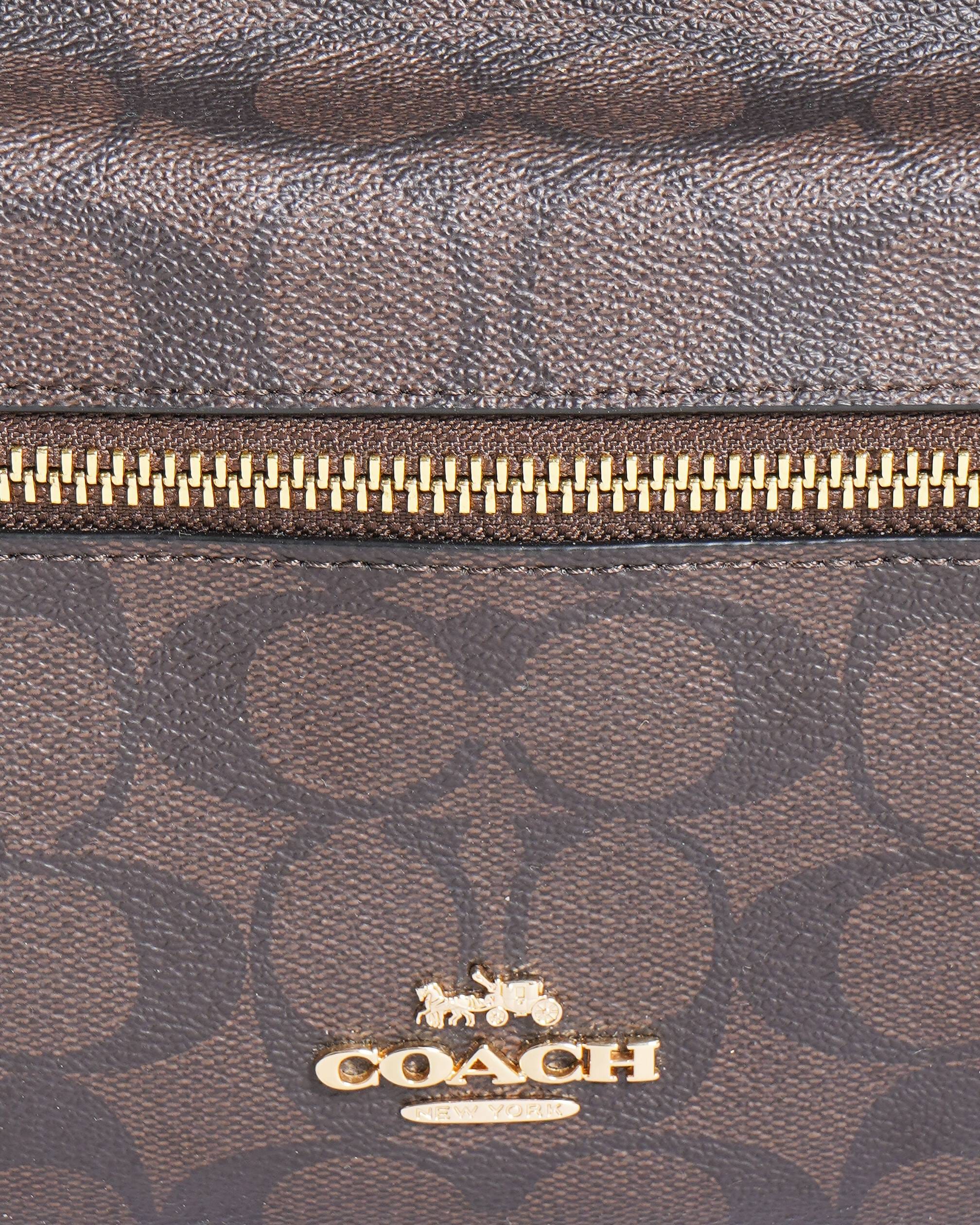 Coach New Coach Monogram Backpack In Brown & Black